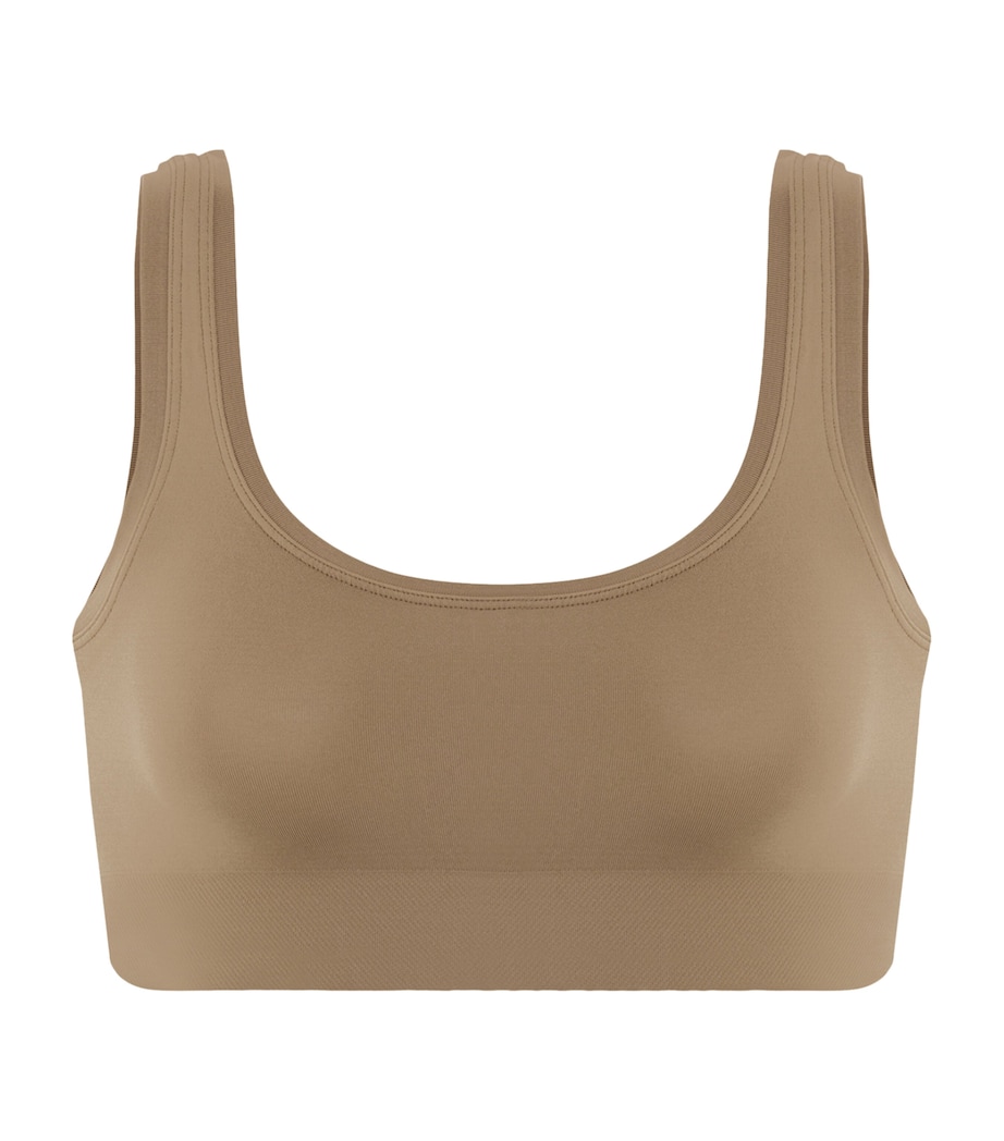 Hanro Womens Touch Feeling Crop Top Suede Camel Image 1
