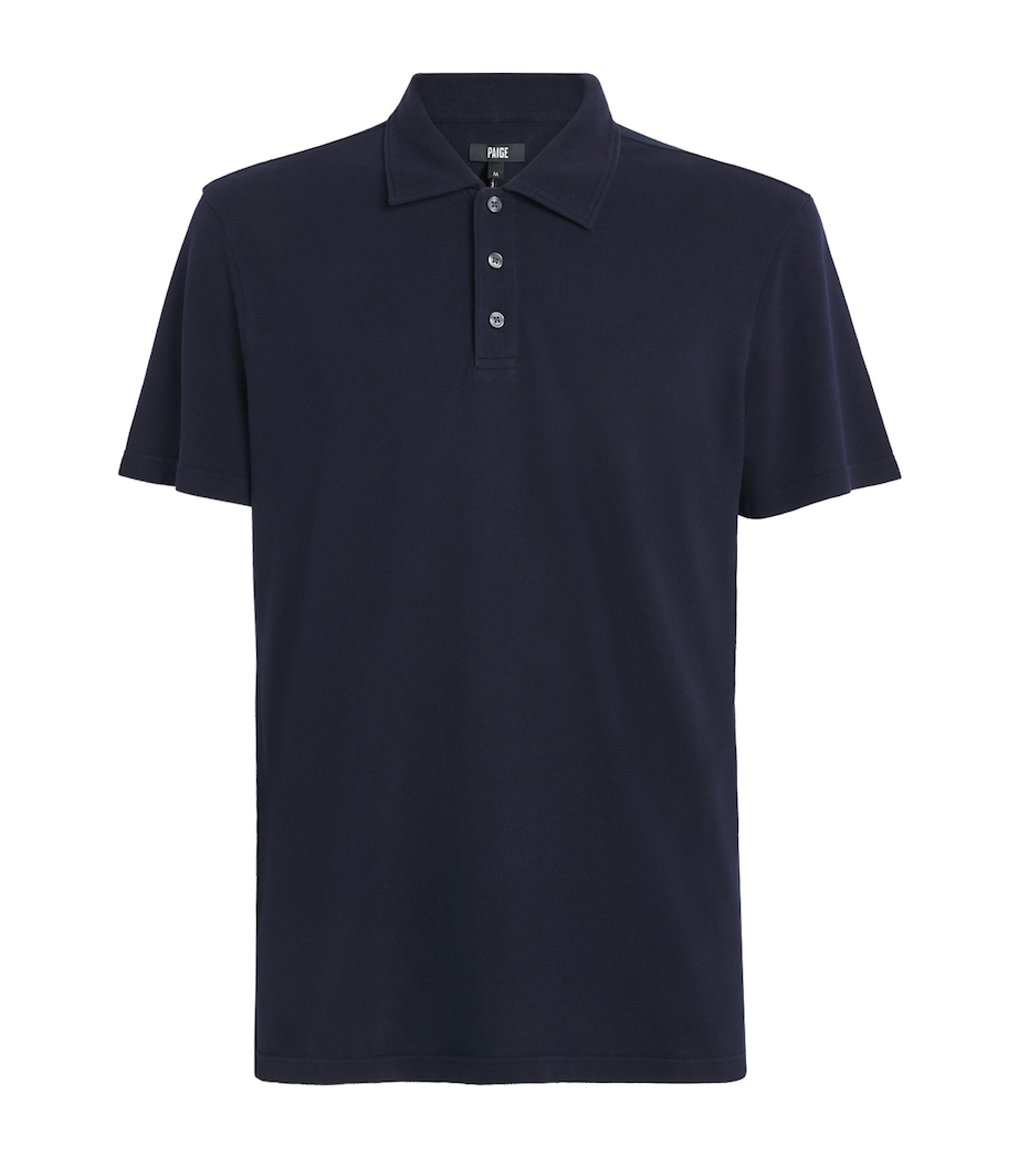 Cotton Pique Polo Shirt DEEP ANCHOR Image 1