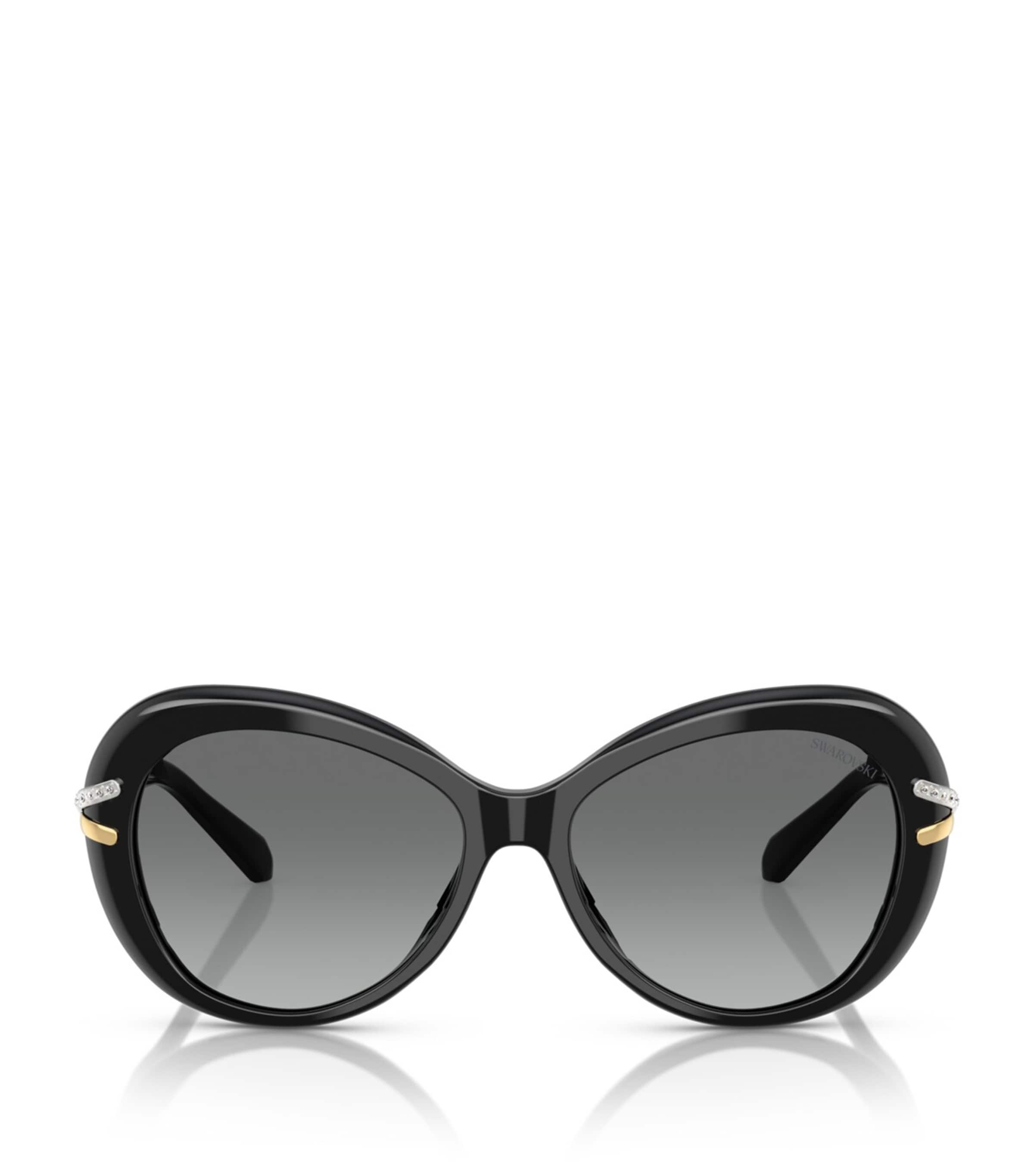 Swarovski Acetate Sk6026 Sunglasses In Black