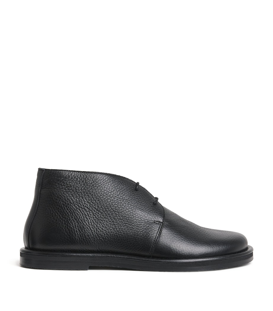 Leather Woodrow Desert Boots BLACK Image 1