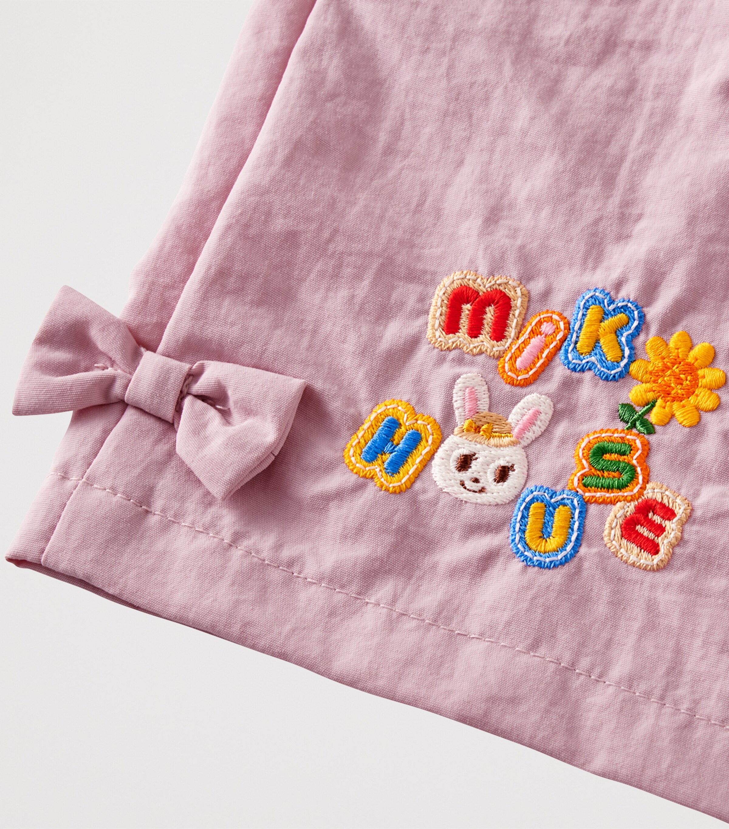 Miki House Embroidered Logo Bow Shorts (2-4 Years) Image 5