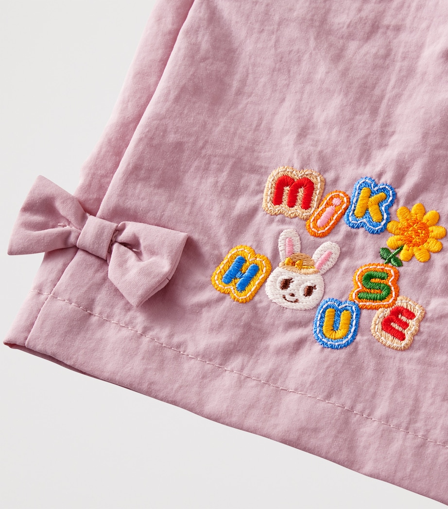 Miki House Embroidered Logo Bow Shorts (2-4 Years) Image 5