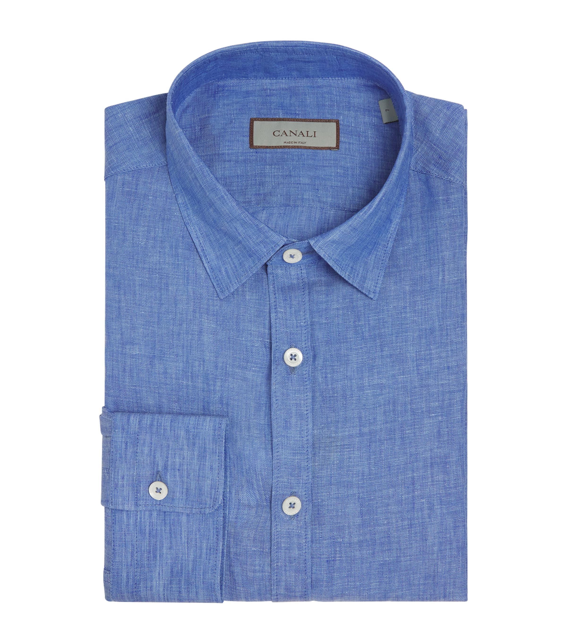 Canali Mens Linen Shirt Image 1