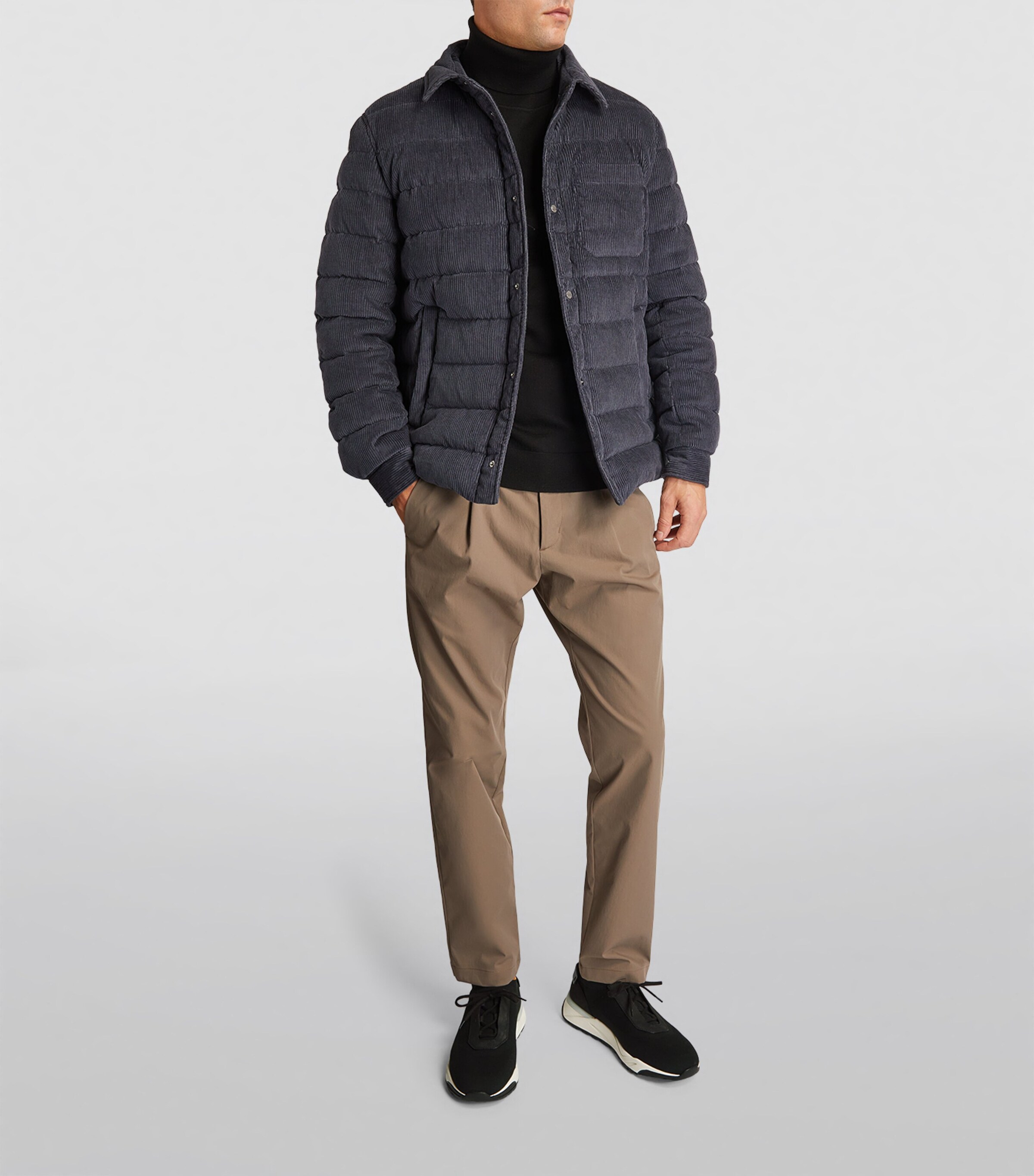 Technical-Knit Runner Sneakers BLACK Image 5