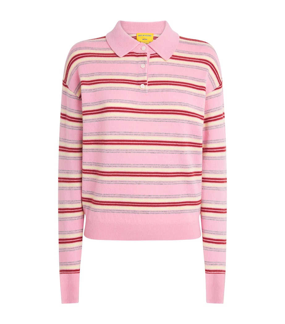 Guest In Residence Womens Cashmere Collegiate Stripe Sweater Sprinkle Combo Sprco Image 1