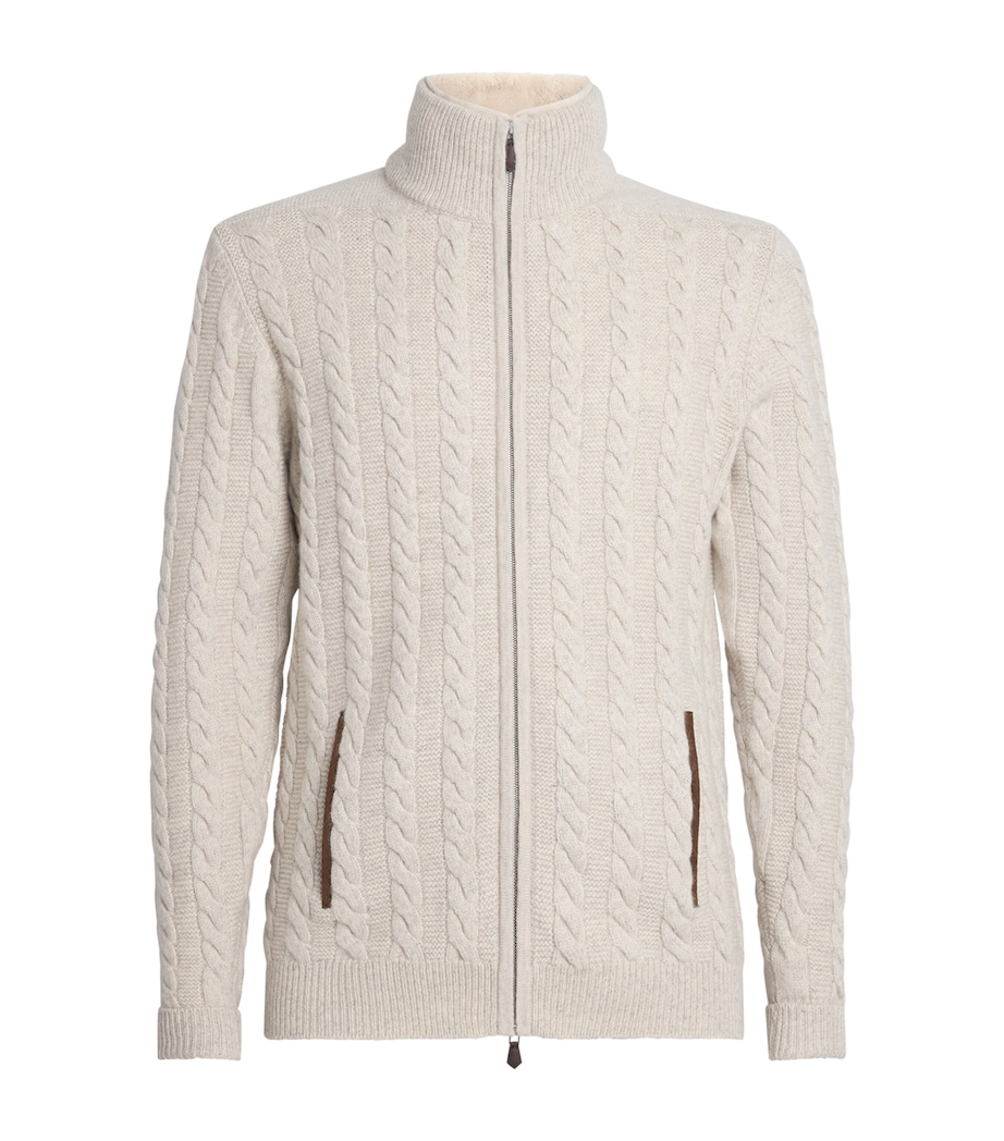 Cashmere Richmond Cardigan ASM ASH MARL ECRU Image 1
