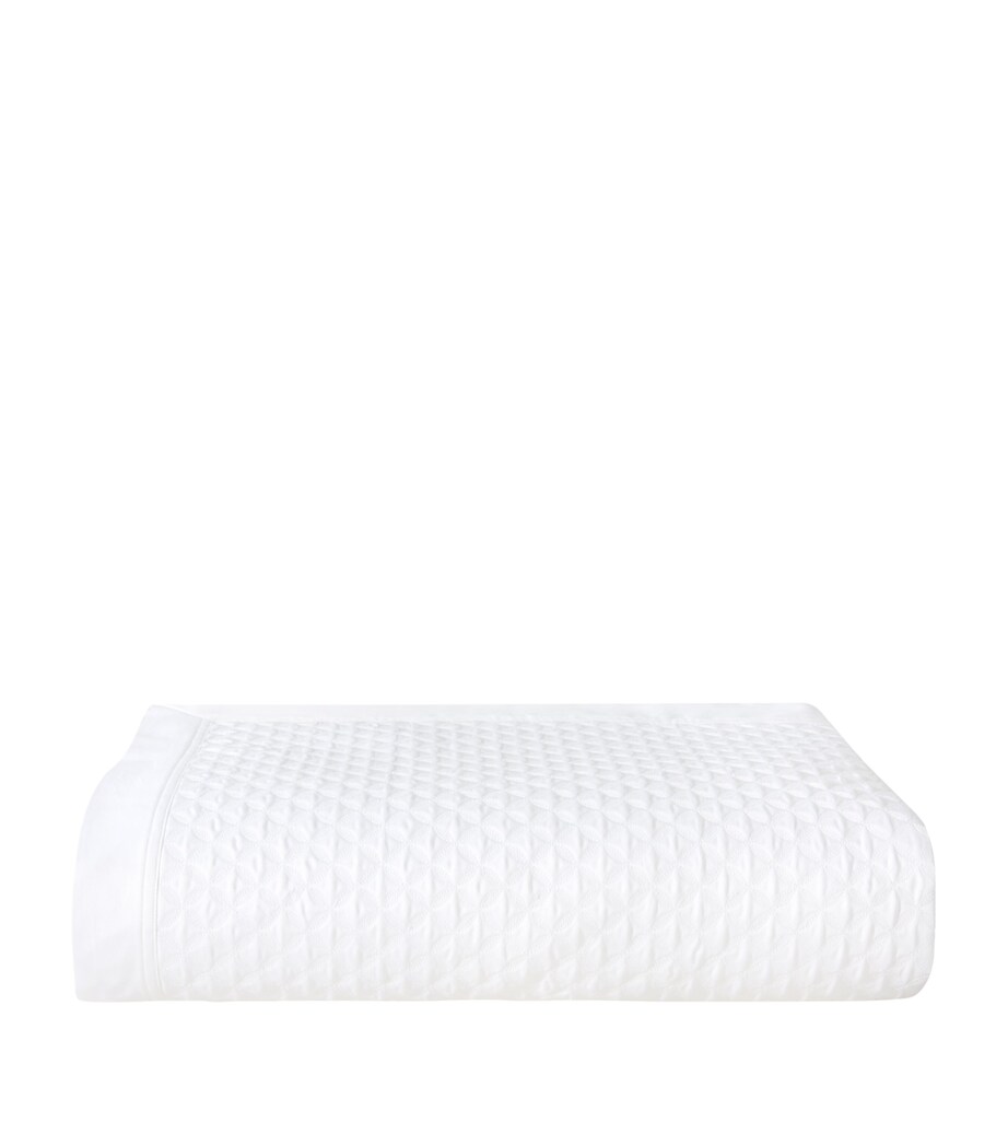Yves Delorme Couture Cotton Adagio Super King Bedspread (280cm x 250cm) Blanc Image 1