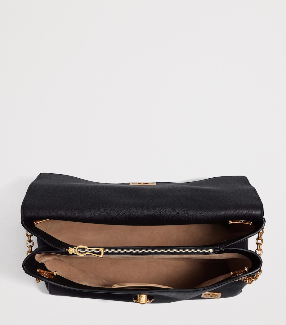 Schiaparelli Leather Secret Bijoux Top-Handle Bag Black Image 6