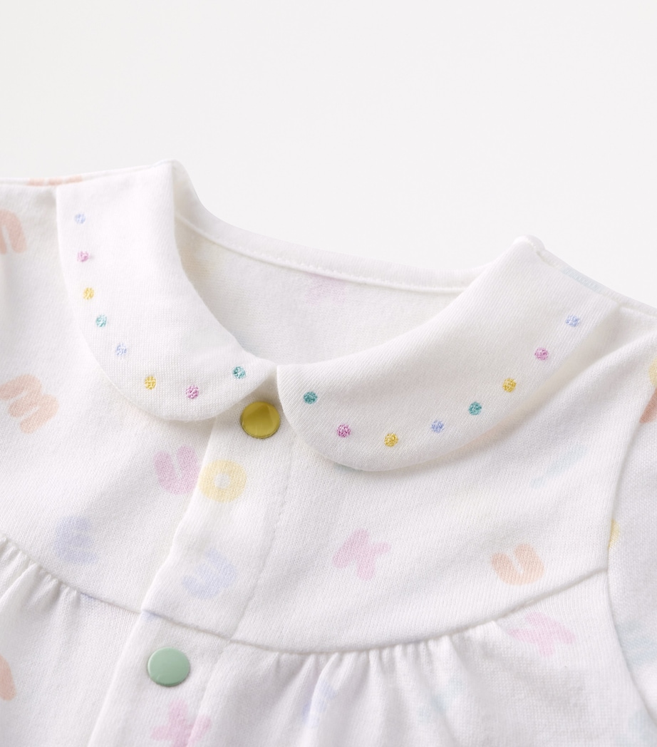 Cotton Letter Print Playsuit (1 Month) 87 Image 4