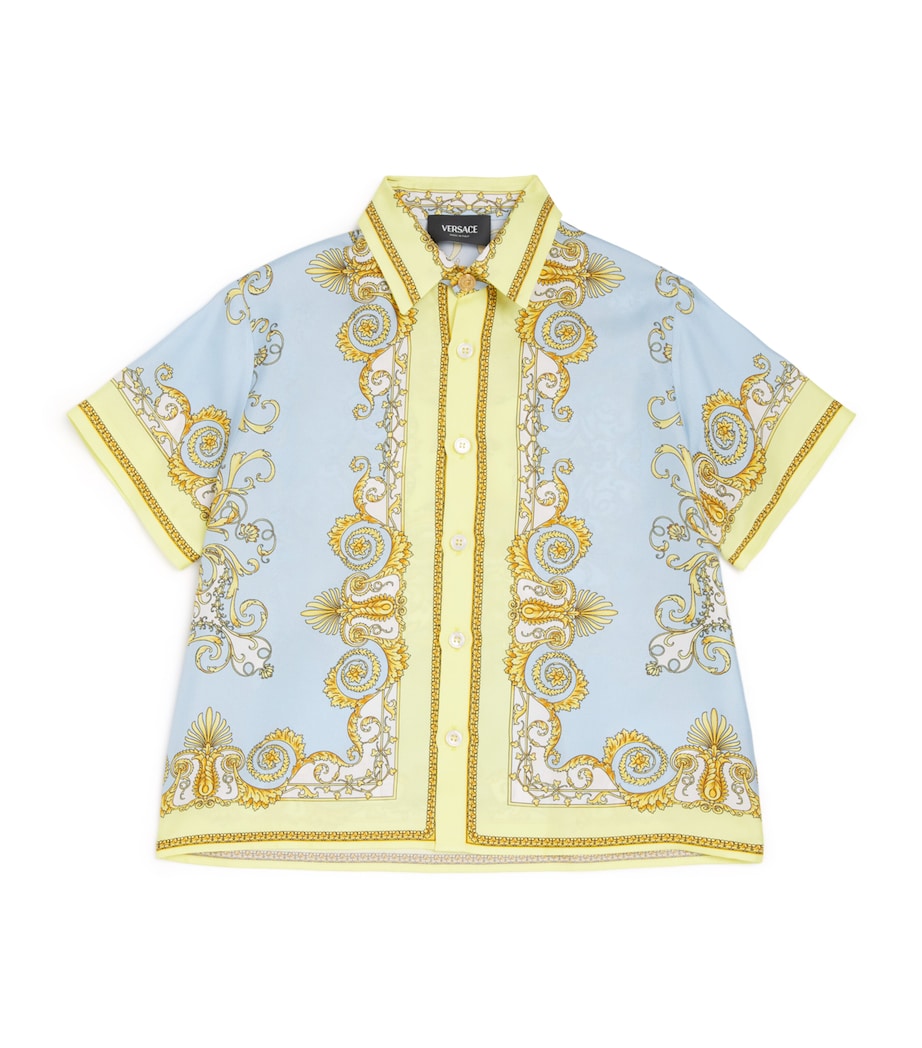 Silk Barocco Shirt (6-14 Years) 5Y580 YELL+95 BLUE Image 1