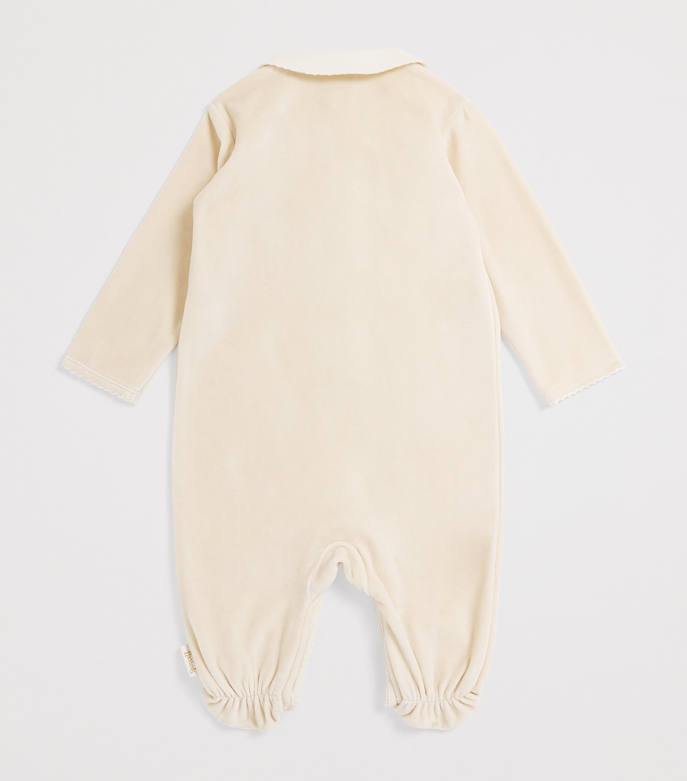 Velour Henry Bear All-in-One (0-18 Months) OATMEAL Image 2