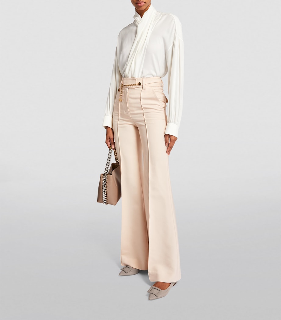 Leather Gommettine Ballet Flats TAUPE Image 6