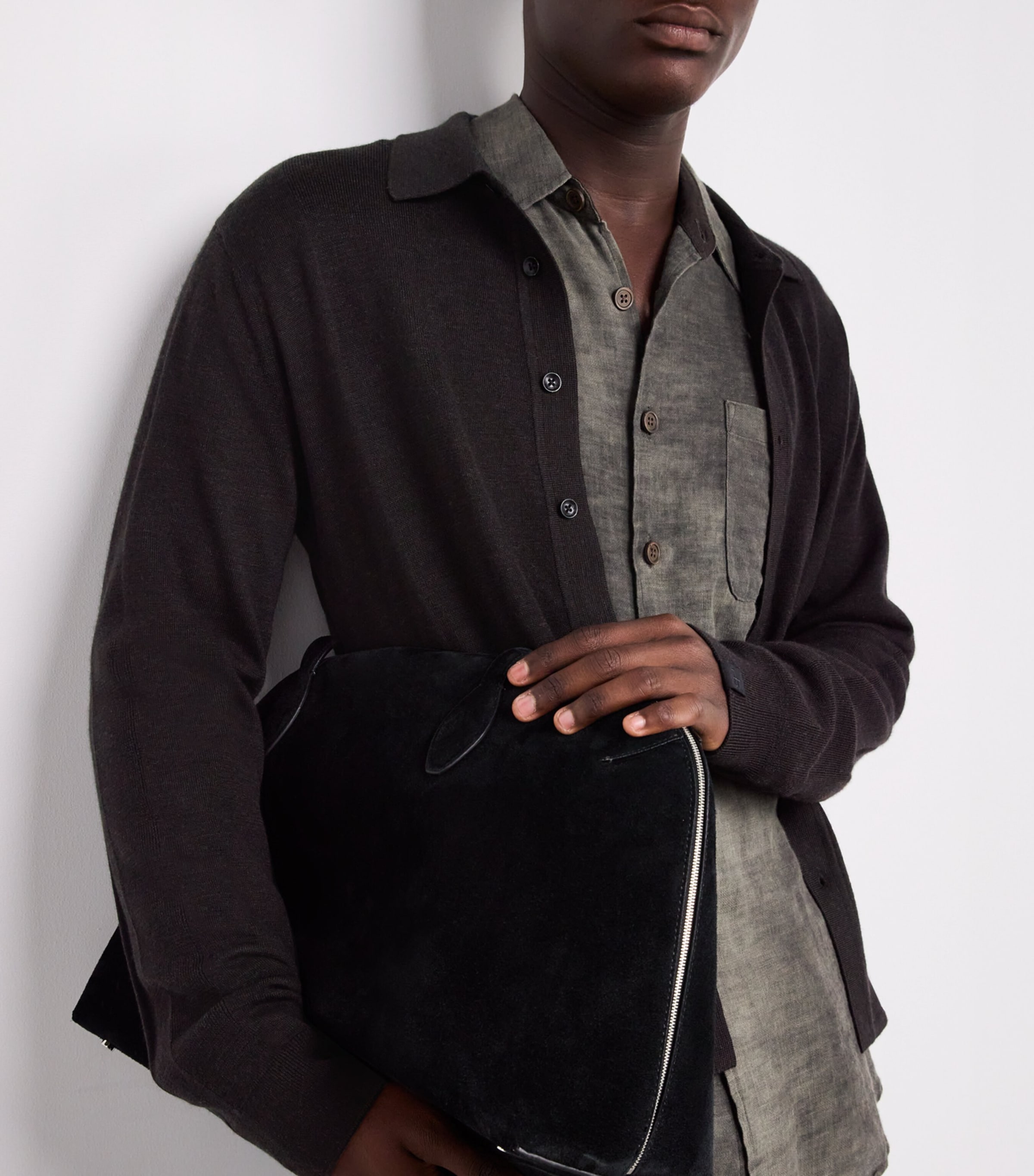 Wool-Cashmere Button-Up Cardigan DKBRN Image 6