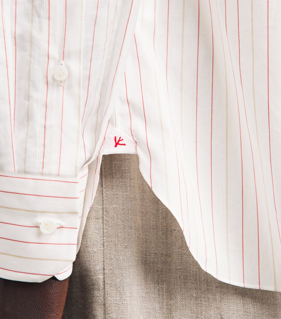 Isaia Mens Cotton Stripe Mix Shirt Image 3