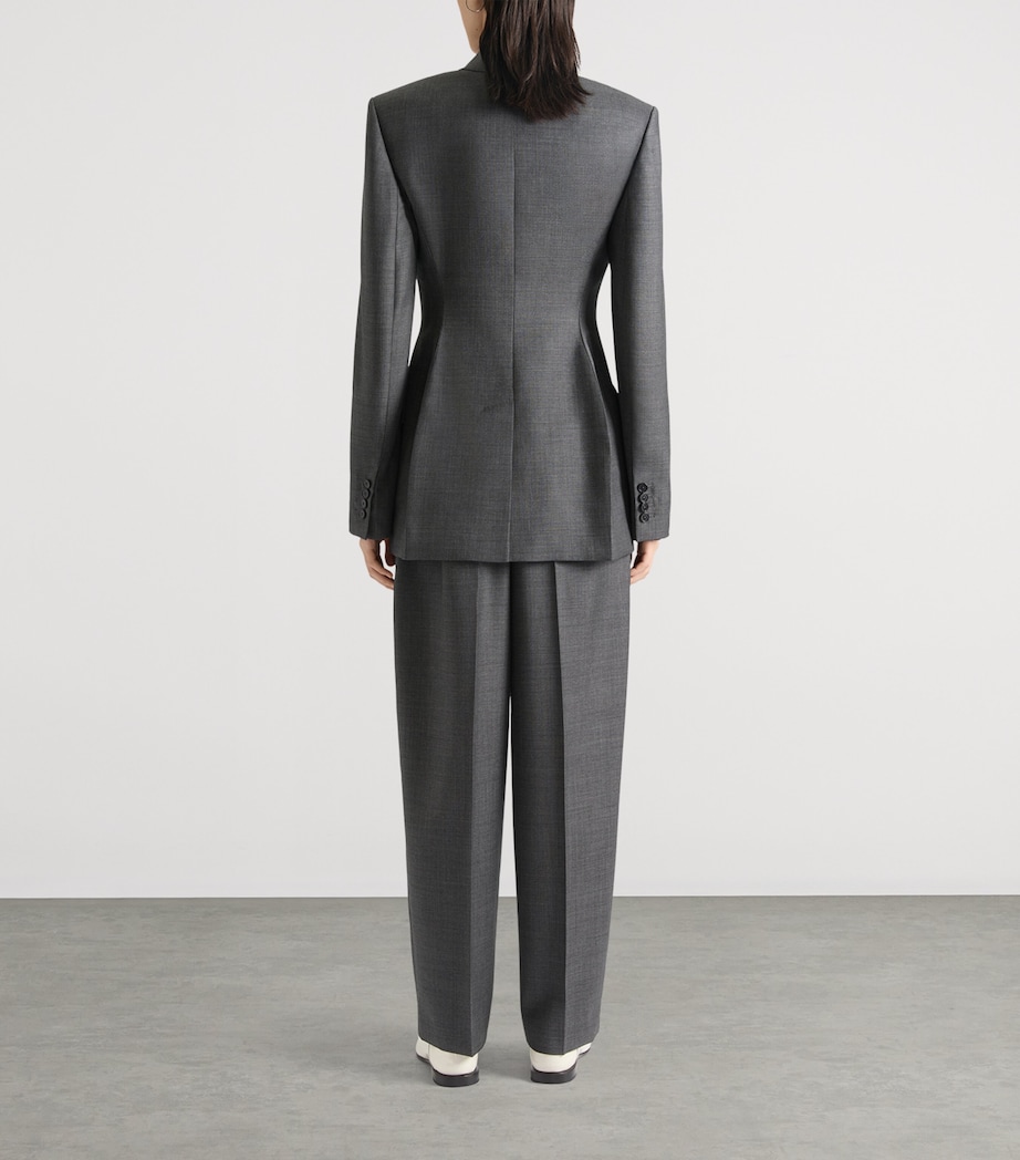 Wool Double-Breasted Jacket GREY MIX Image 3