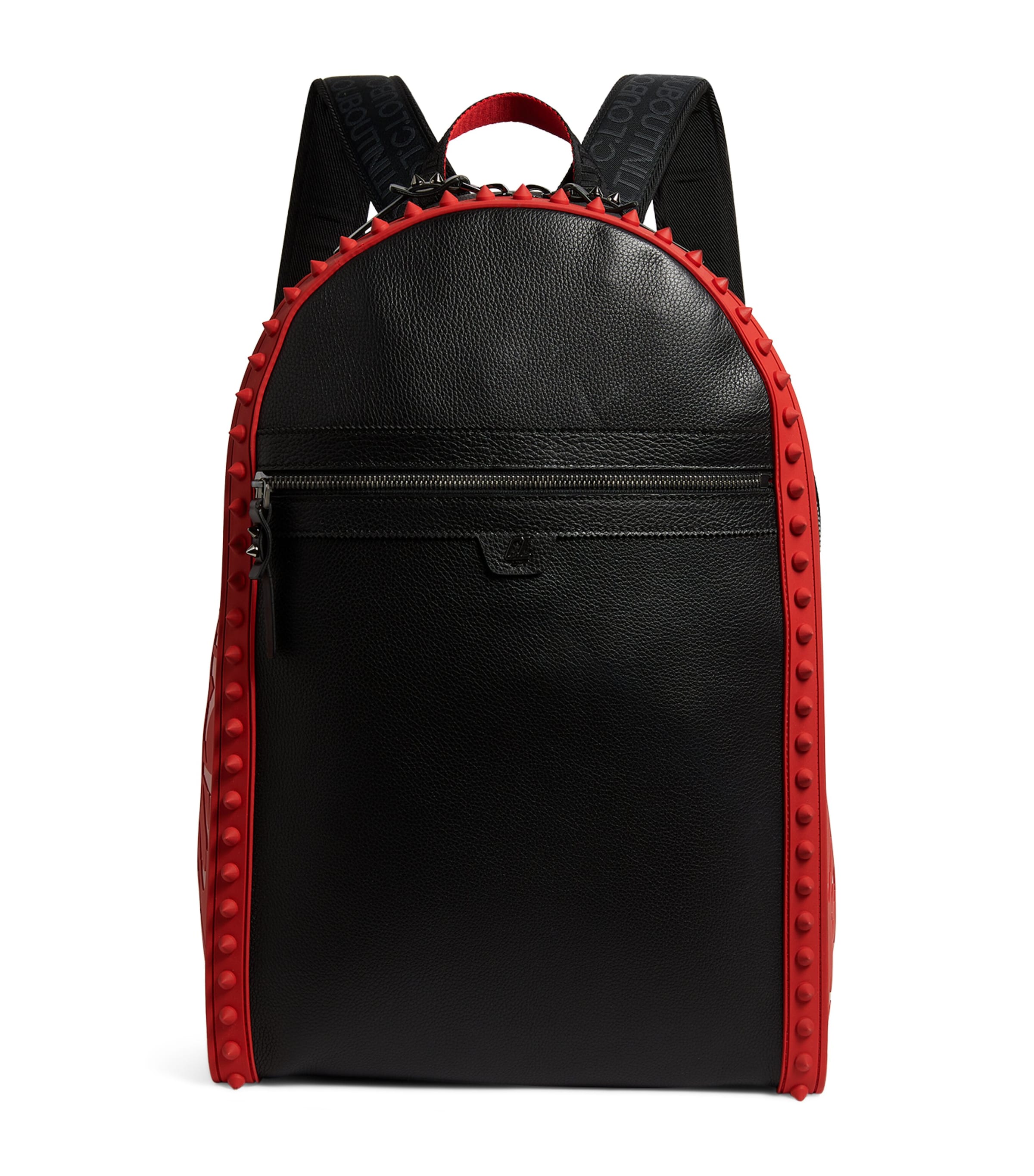 Christian Louboutin Backparis Leather Studded Backpack In Black