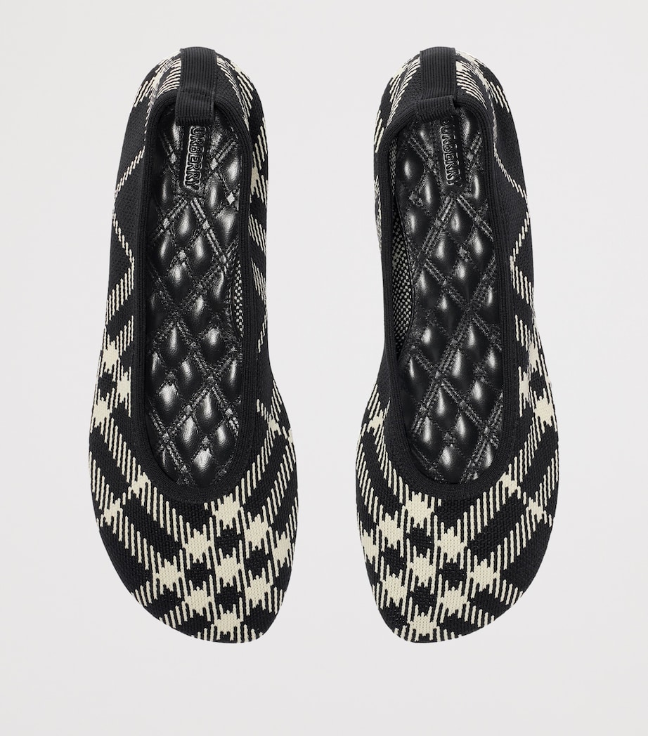 Knit Check Baby Ballet Flats BLACK/CALICO IP CHK Image 6