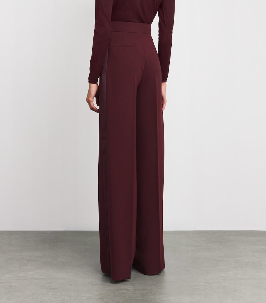 Cady Wide-Leg Trousers CHERRY Image 4