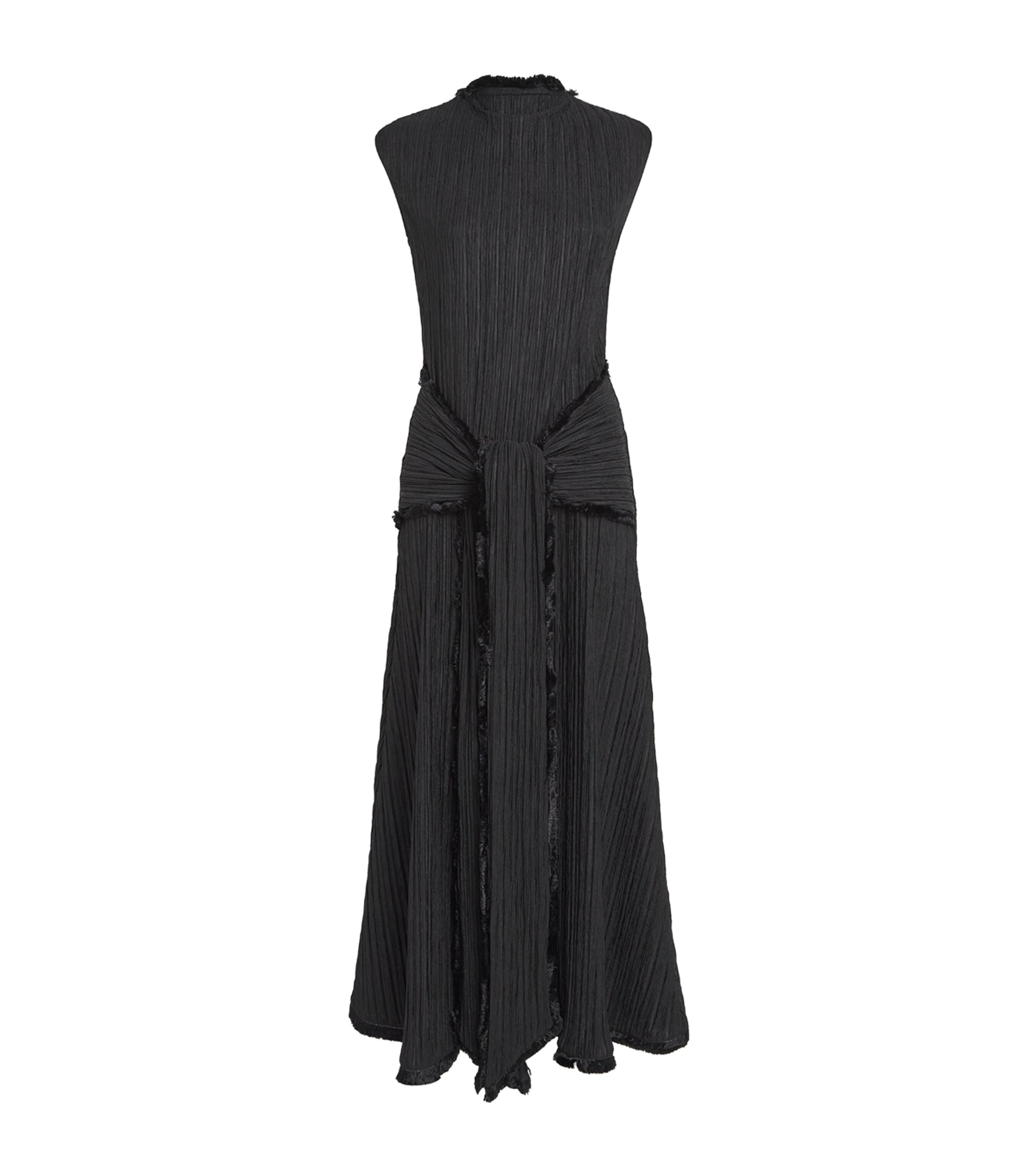 Camilla And Marc Pleated Mavis Midi Dress In Black