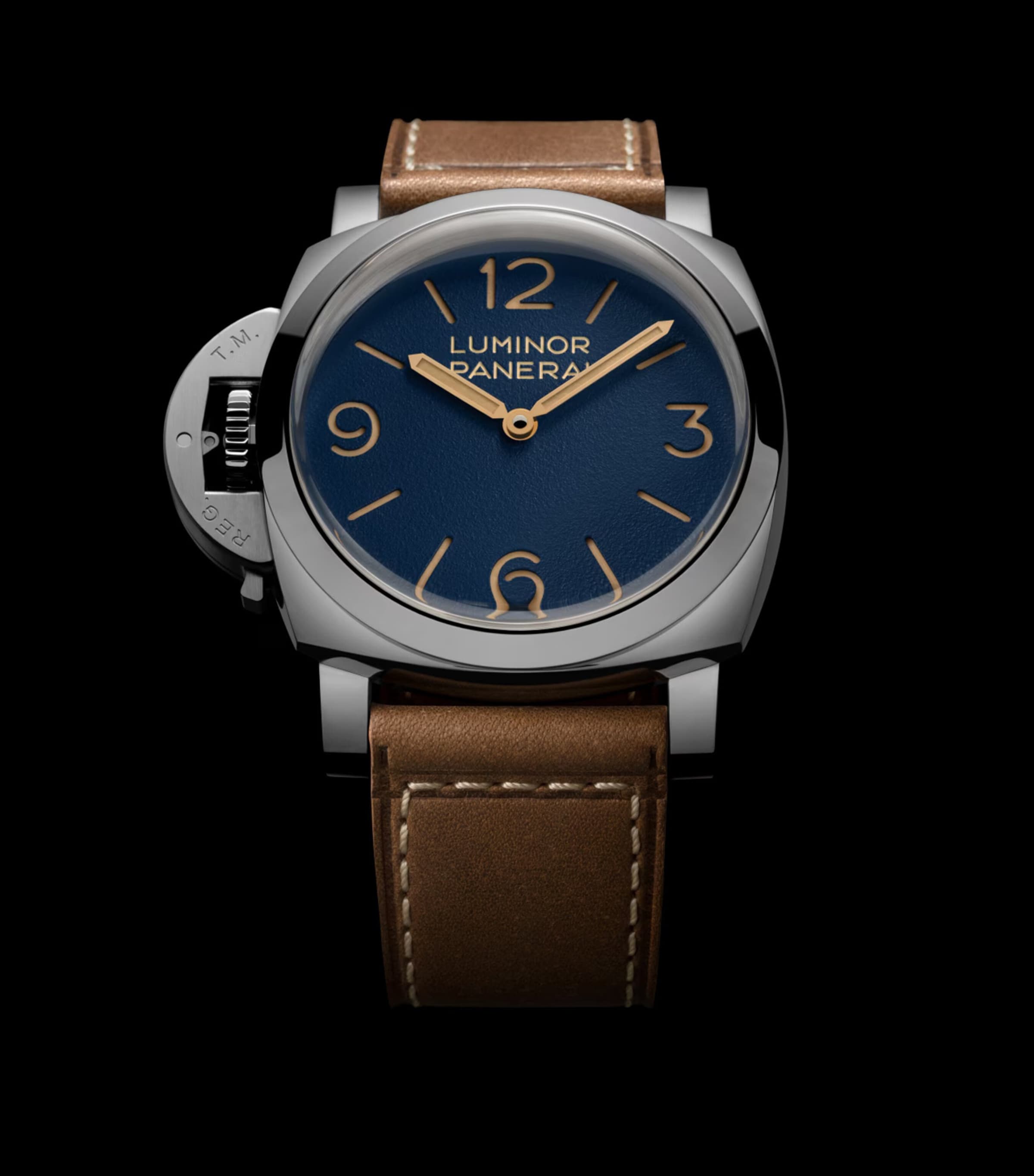 Panerai Stainless Steel Luminor Destro Watch 44mm Blue Image 2