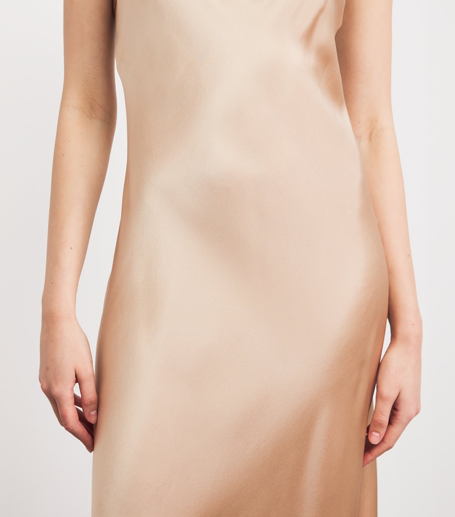 Carine Gilson Womens Silk-Lace Louise Slip Dress Moka / Moka Image 5