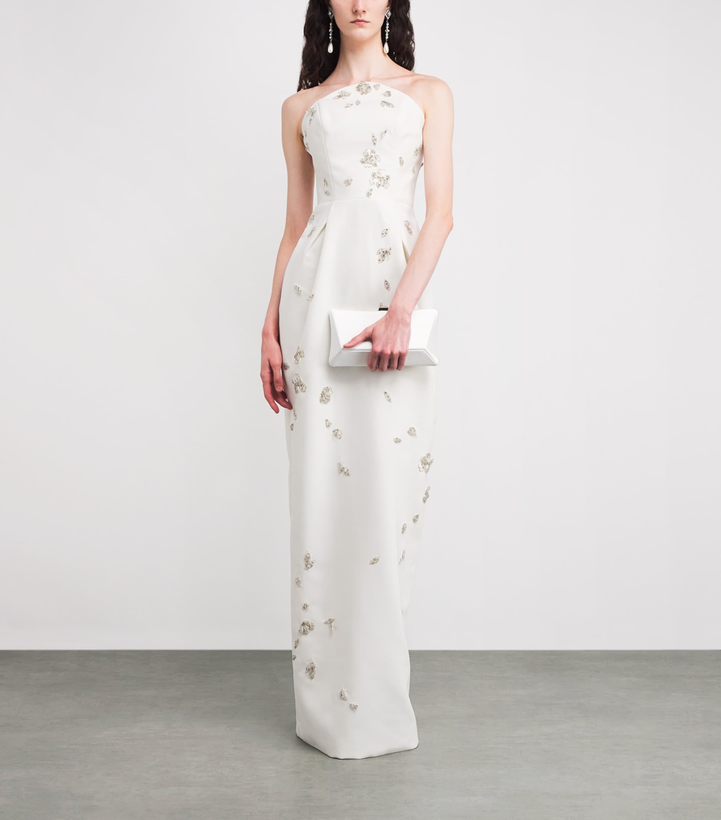 SABINA BILENKO Womens Embellished Eliana Gown White Image 2