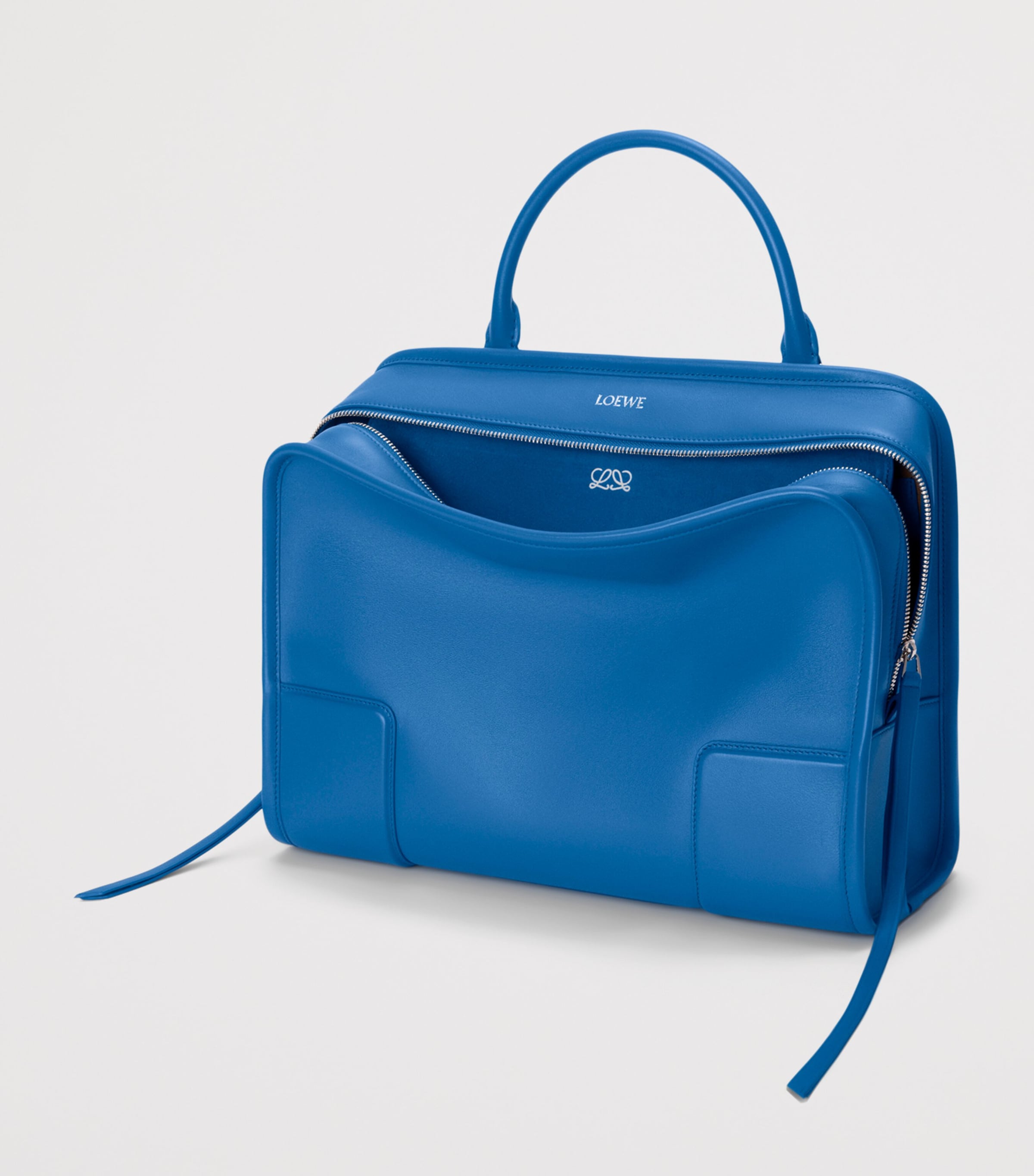 LOEWE Blue Large Leather Amazona 180 Top-Handle Bag | Harrods US