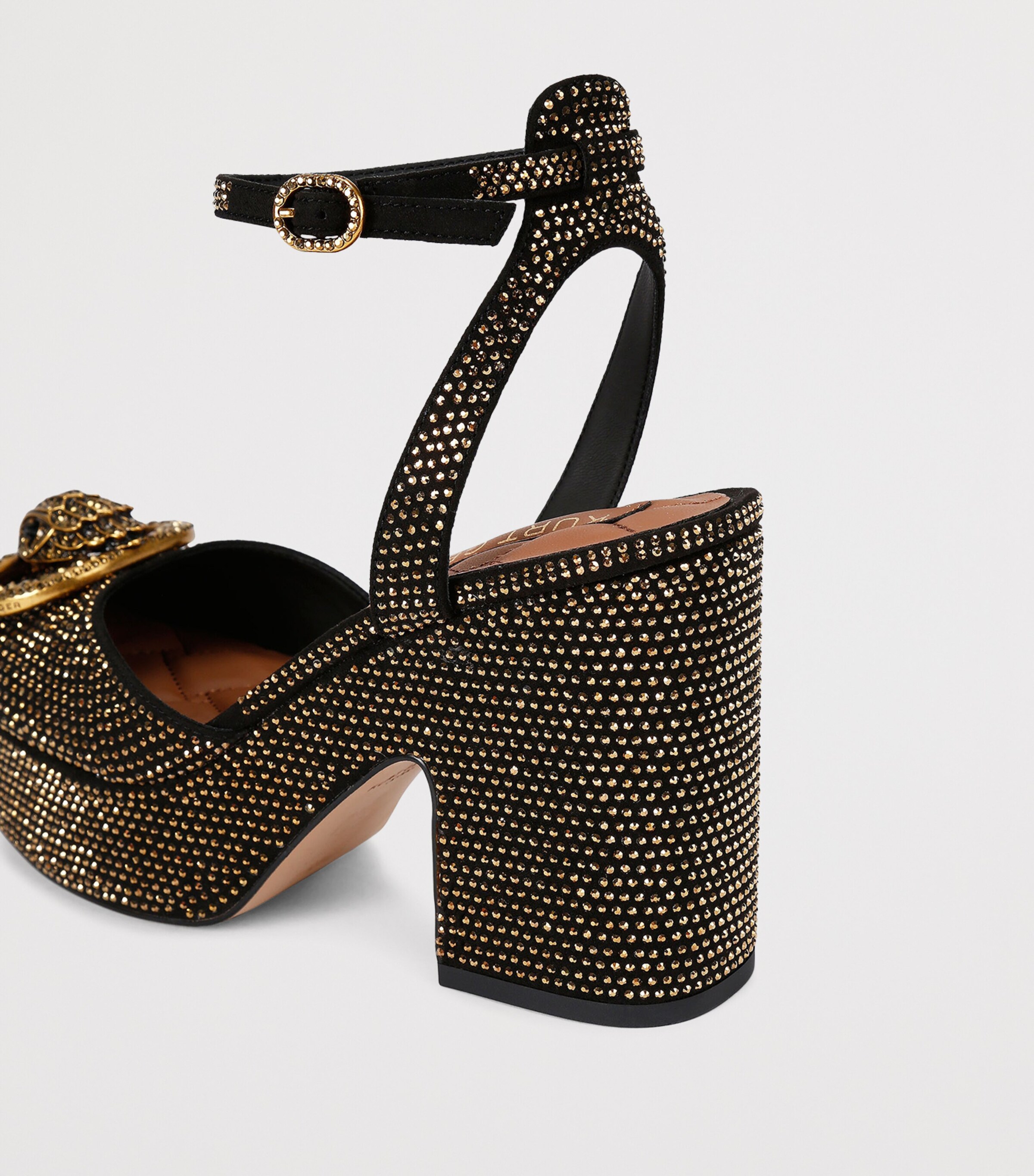 Embellished Chelsea Platform Pumps GOLD COMB Image 2