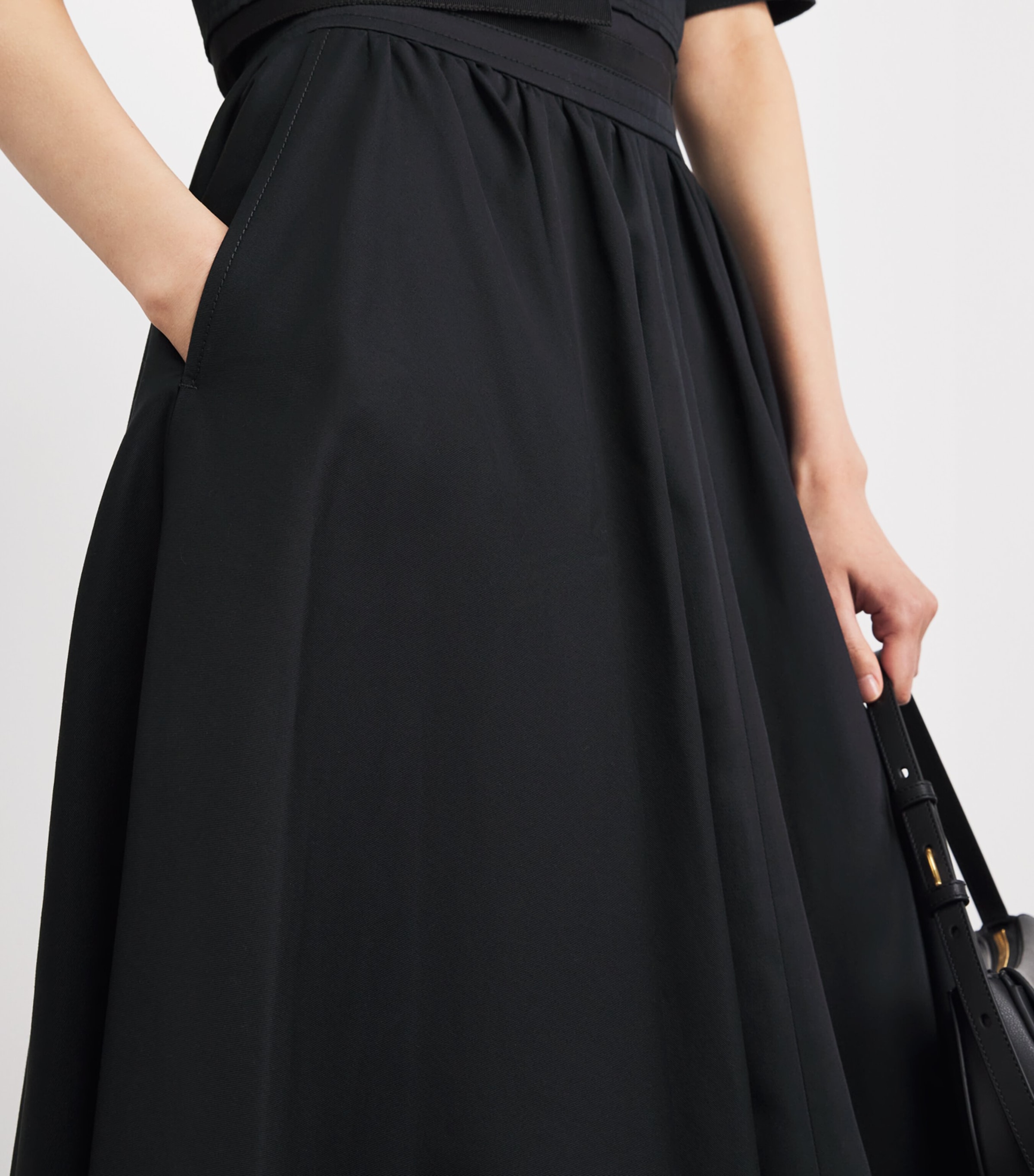 Patou Womens Volume Midi Skirt Night Blue Image 3