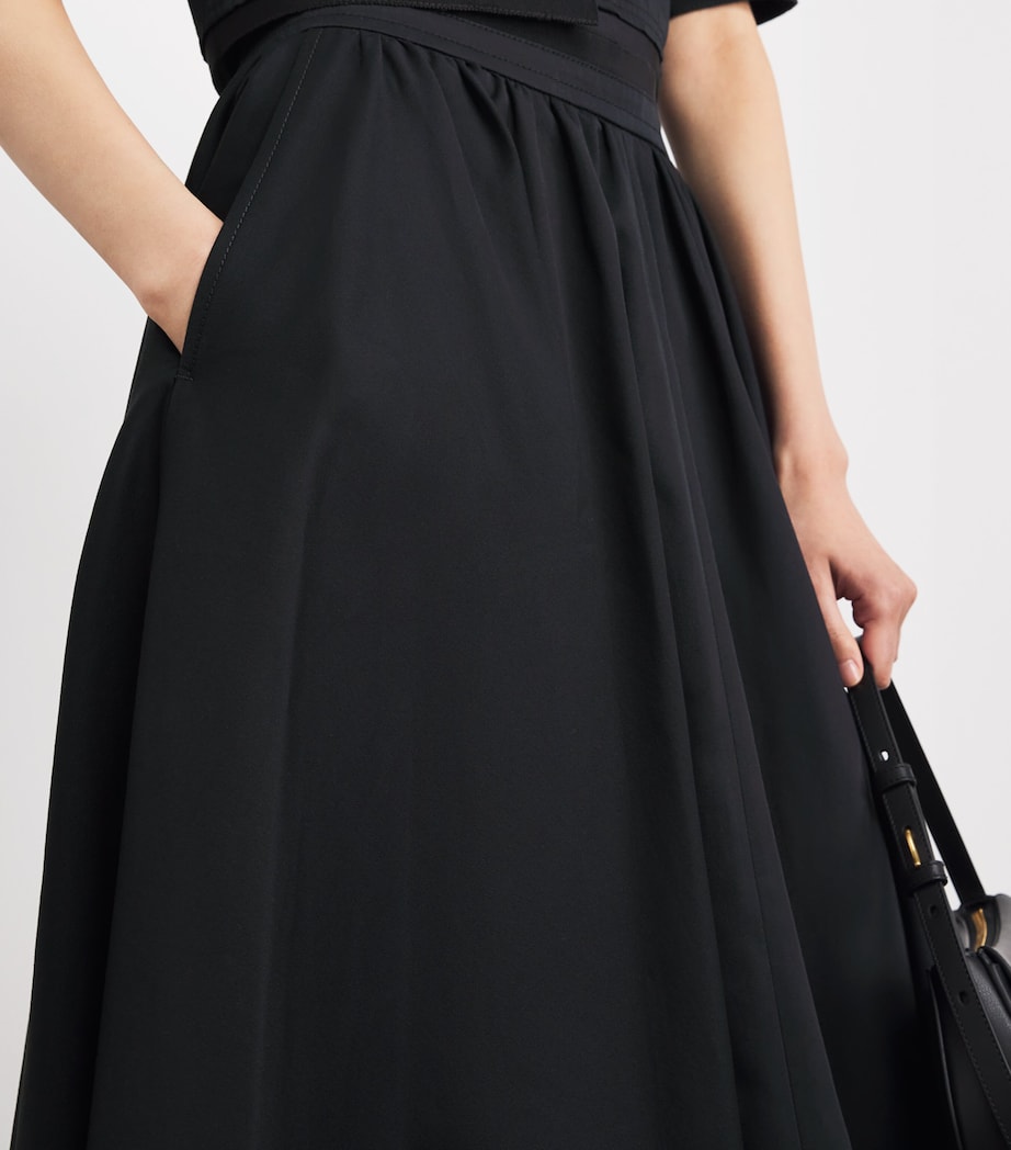 Patou Womens Volume Midi Skirt Night Blue Image 3