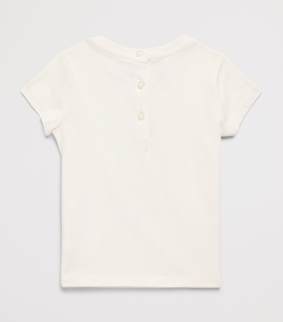 Ralph Lauren Kids Cotton Polo Bear T-Shirt (3-24 Months) Estate Cream Image 2