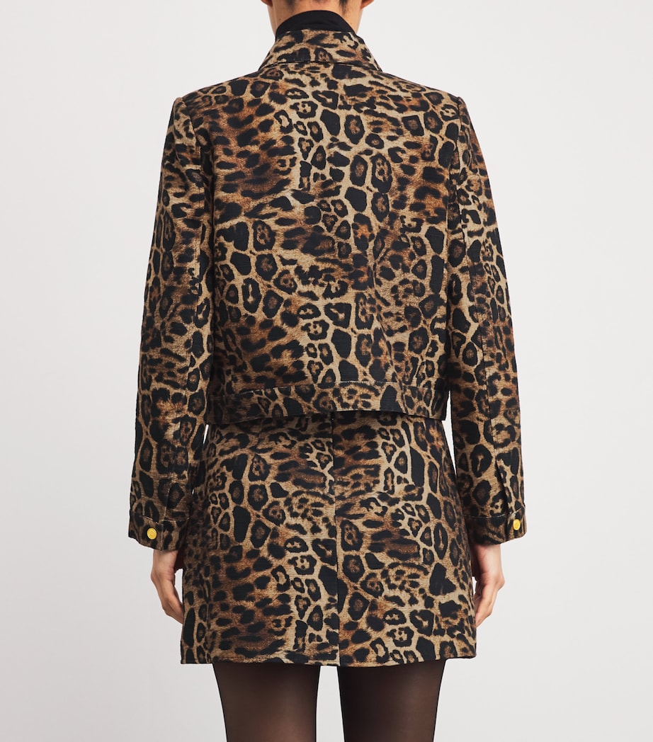 Cotton Leopard Nyx Jacket BROWN MLTI PATCH LEO Image 4