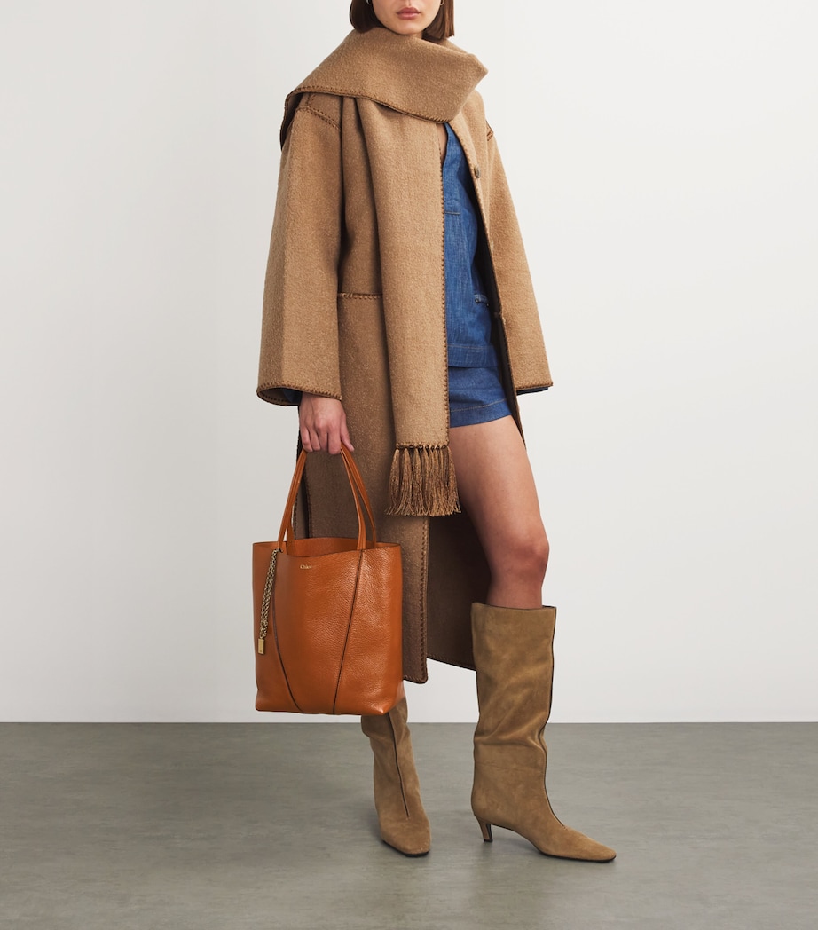 Medium Calfskin Spin Tote Bag CLAY BROWN Image 2