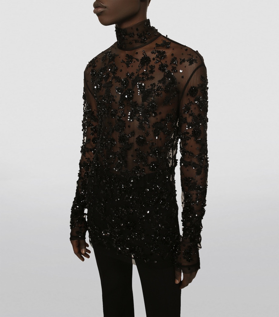 Embellished Long-Sleeve T-Shirt N0000-BLACK Image 4