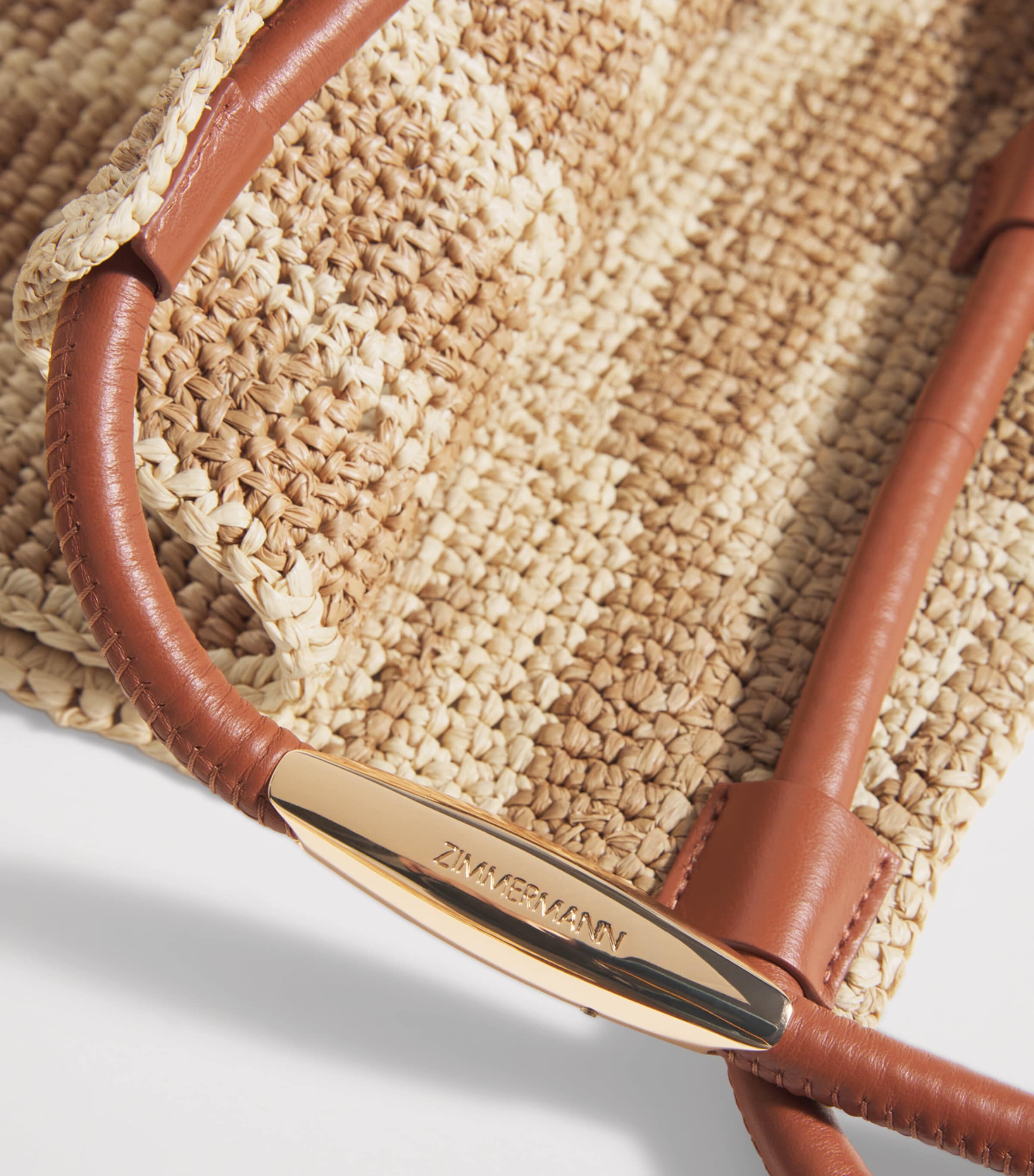 Large Raffia Zebra Tote Bag TANZEB Image 6