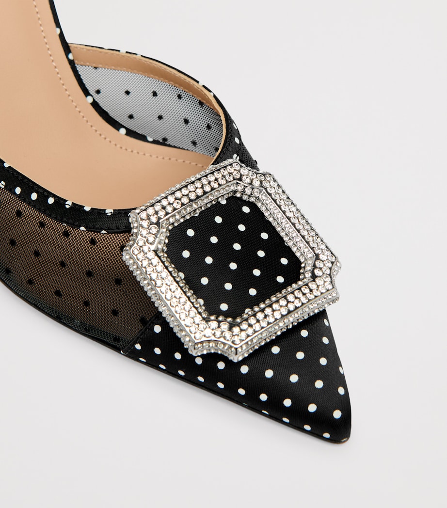 Tulle Polka Dot Mona Mules 70 BLACK Image 5