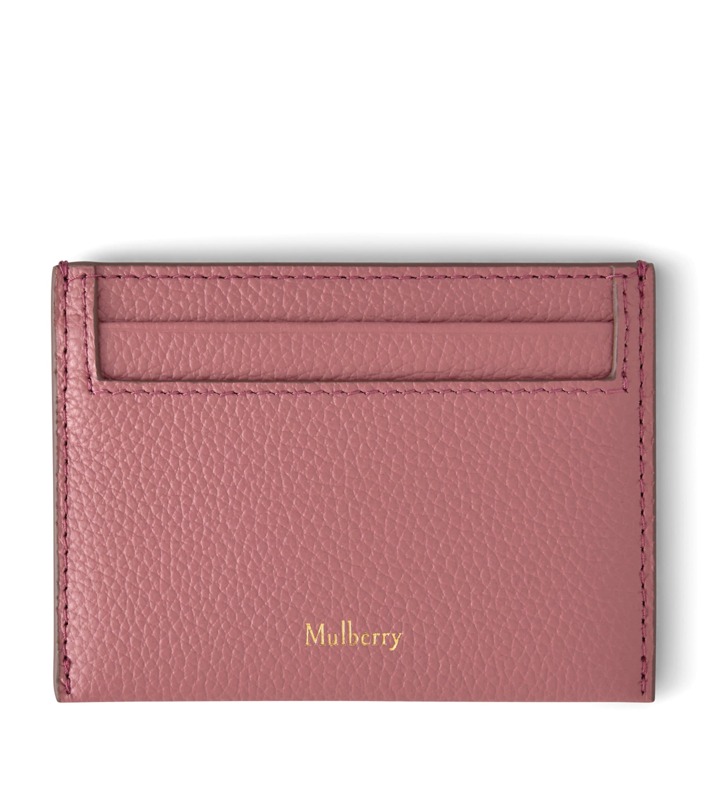 Mulberry Grained Leather Card Holder Pink Scrumpy Image 1