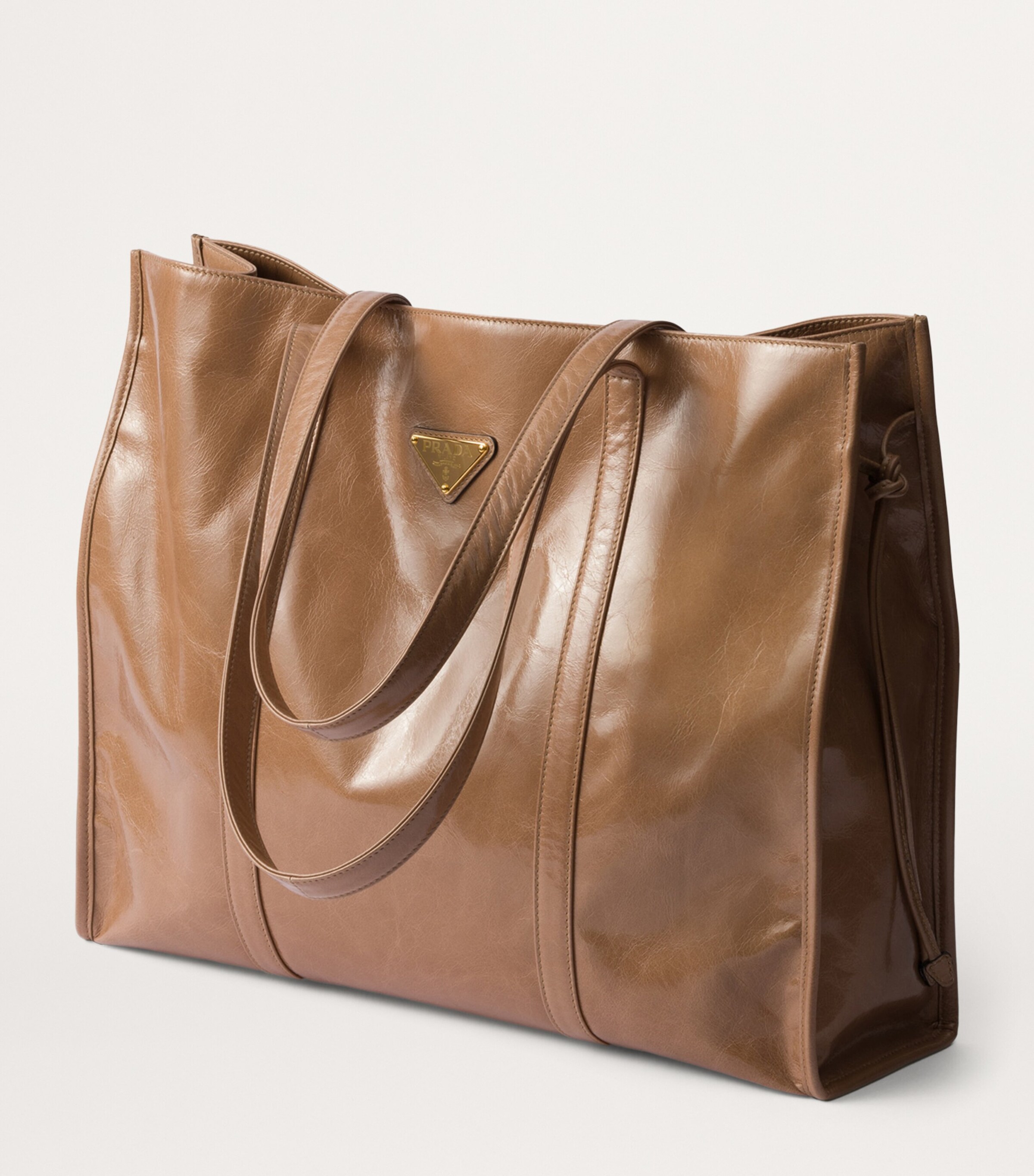 Prada Large Leather Tote Bag Image 2