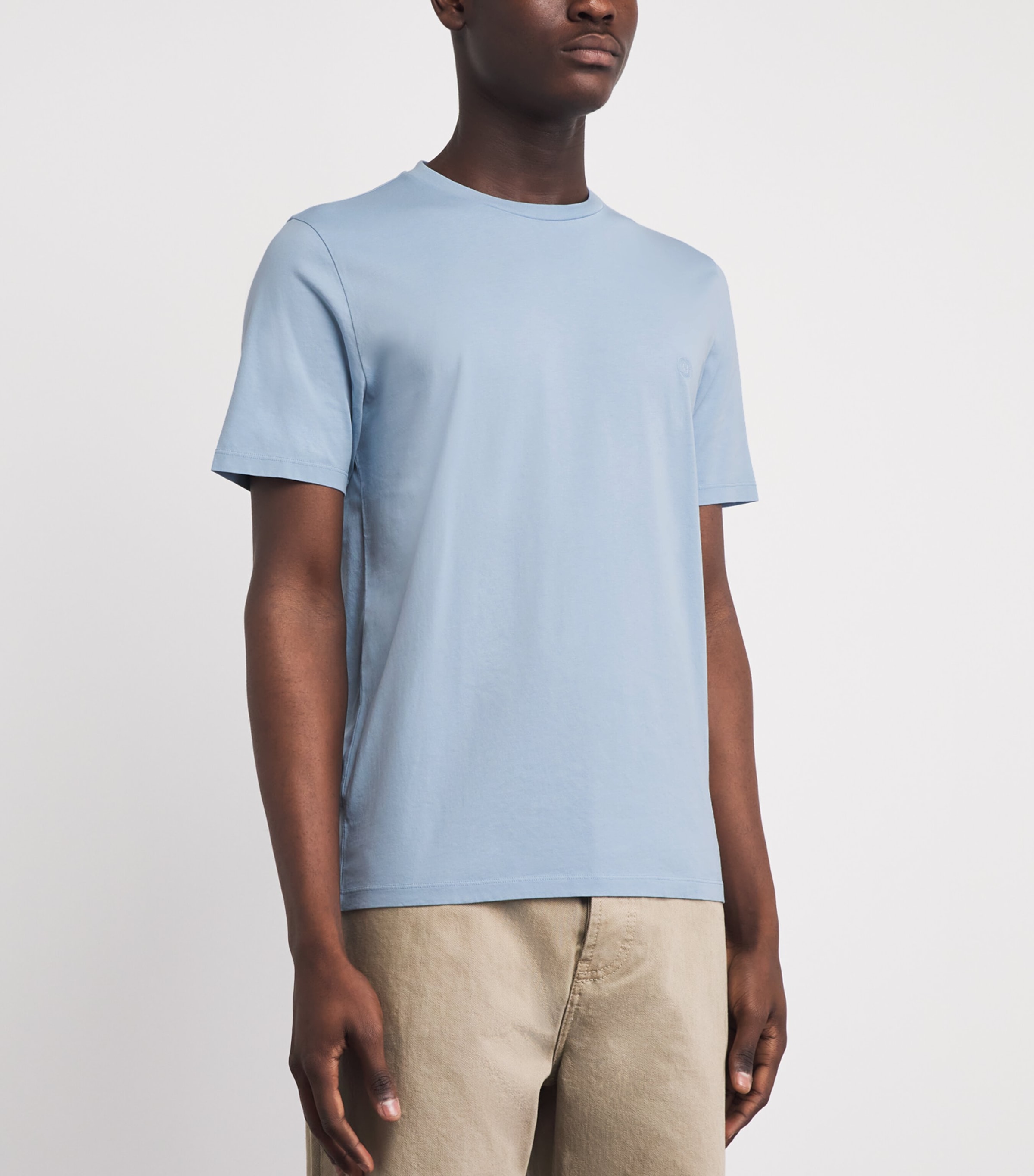 Harrods Mens Cotton T-Shirt Blue Image 4