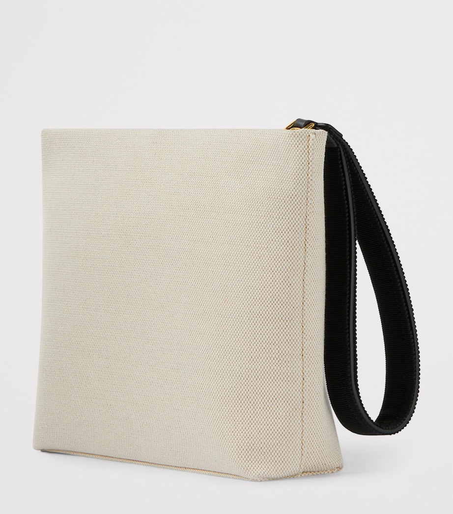 Canvas Logo Pouch BEIGE/BLACK Image 2