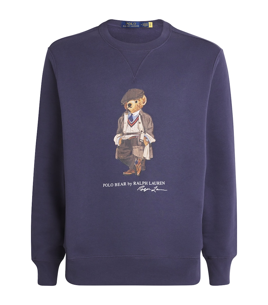 Cotton-Blend Heritage Polo Bear Sweatshirt BLUE Image 1