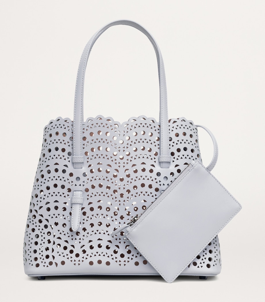 Alaïa Leather Mina 25 Top-Handle Bag Gris Perle Image 3