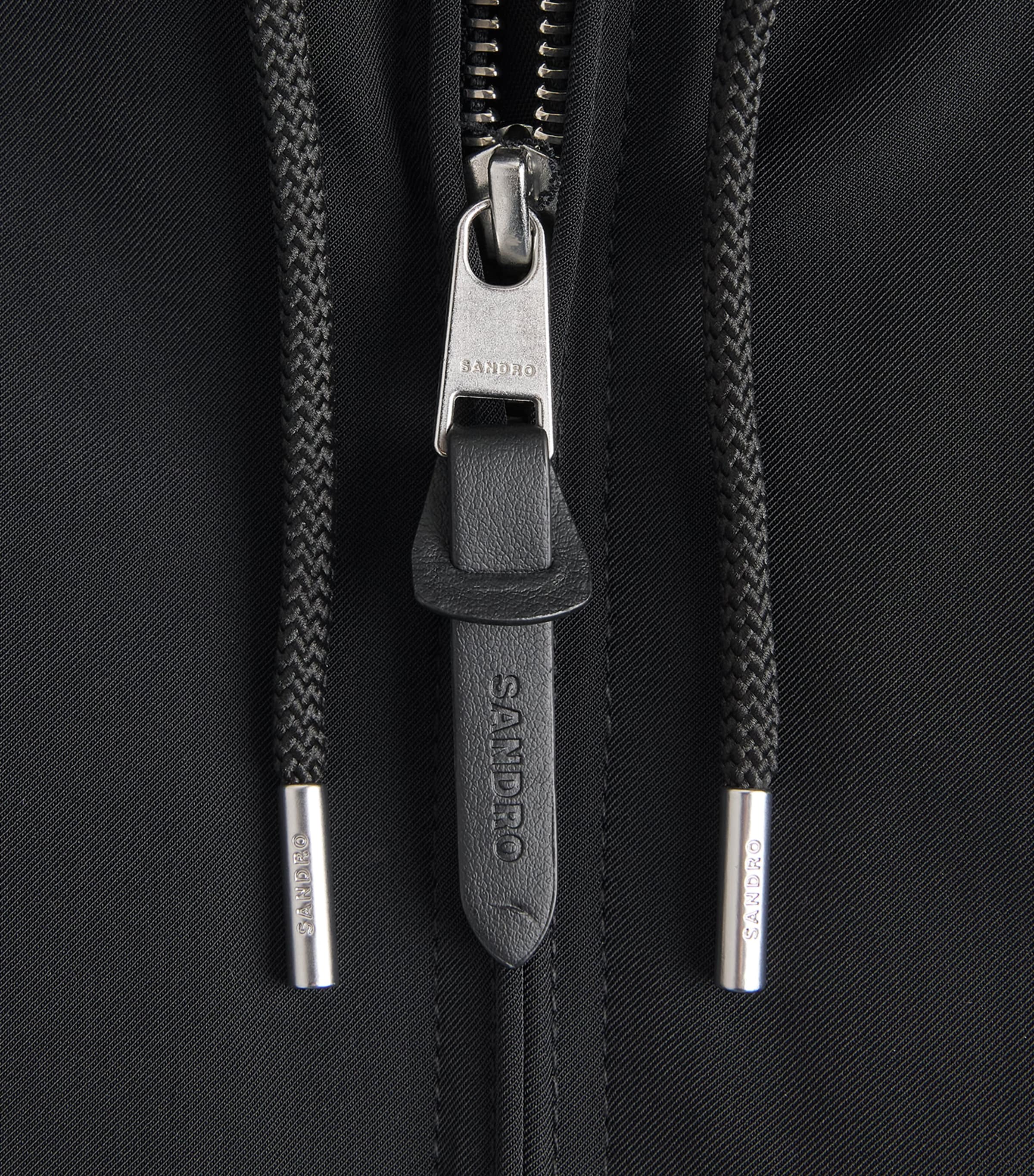 Sandro Paris Mens Padded Hooded Jacket Black Image 6