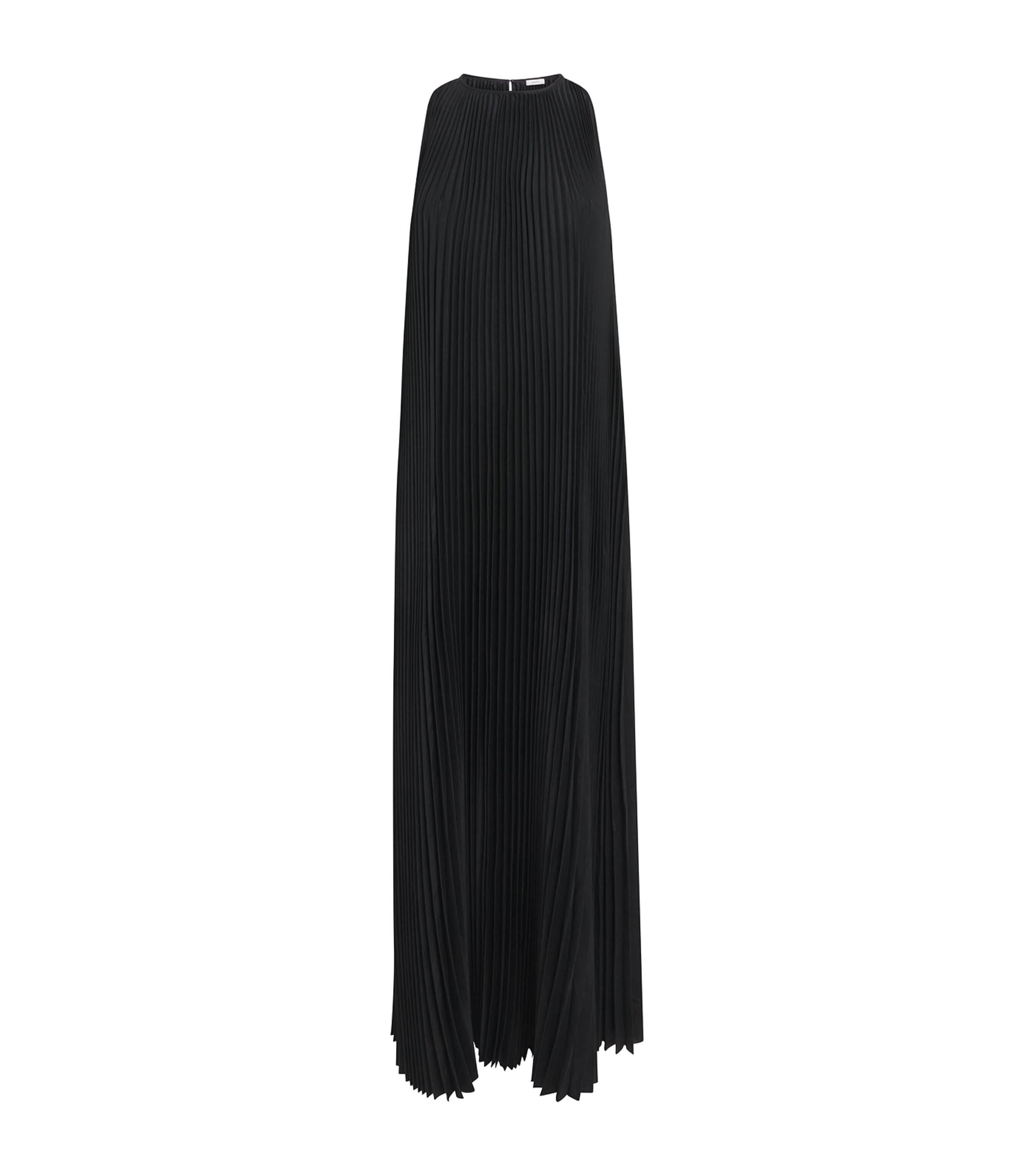 Joseph Womens Pleated Chenes Maxi Dress Black Image 1