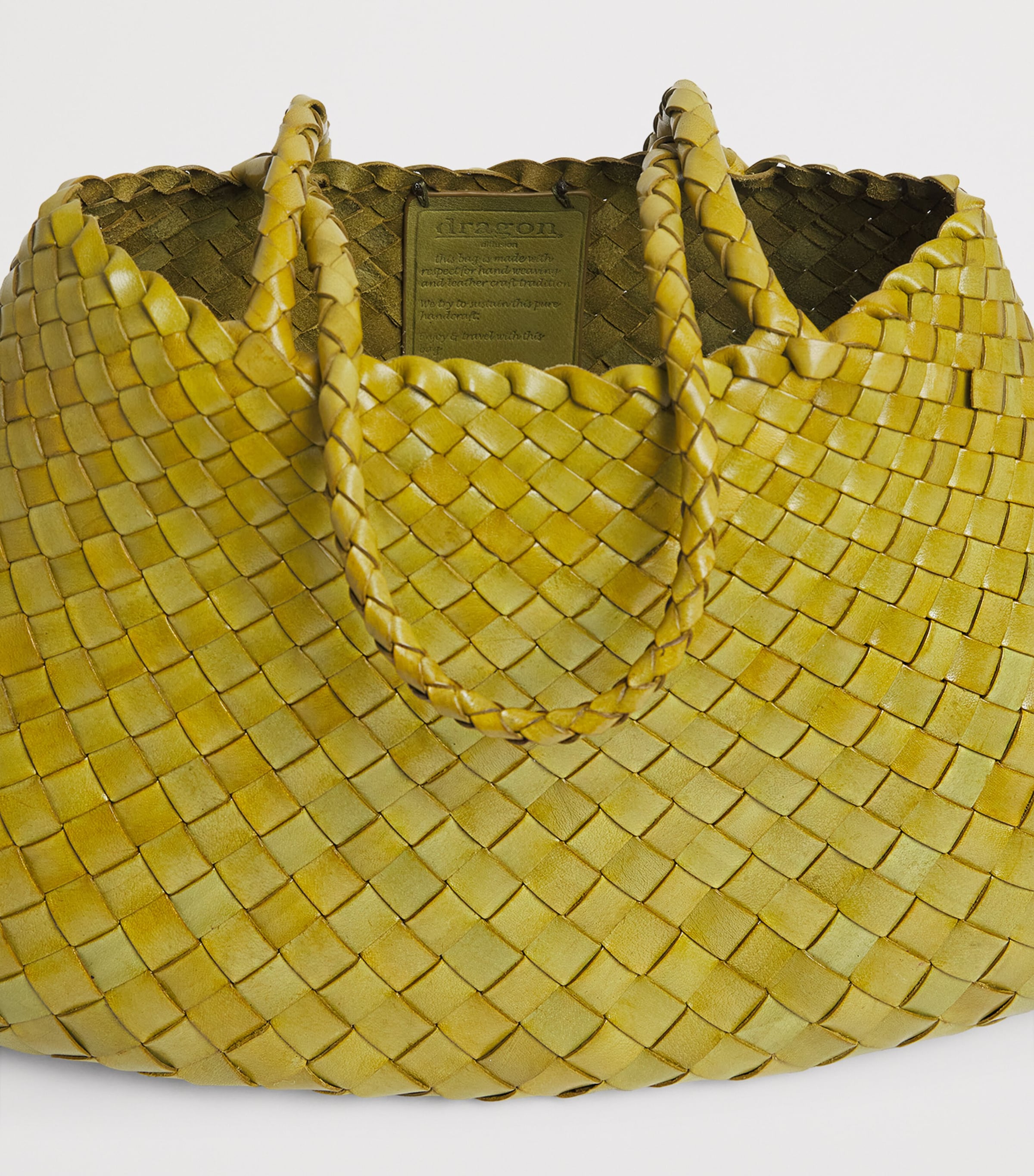 DRAGON DIFFUSION Green Large Leather Santa Croce Tote Bag | Harrods US