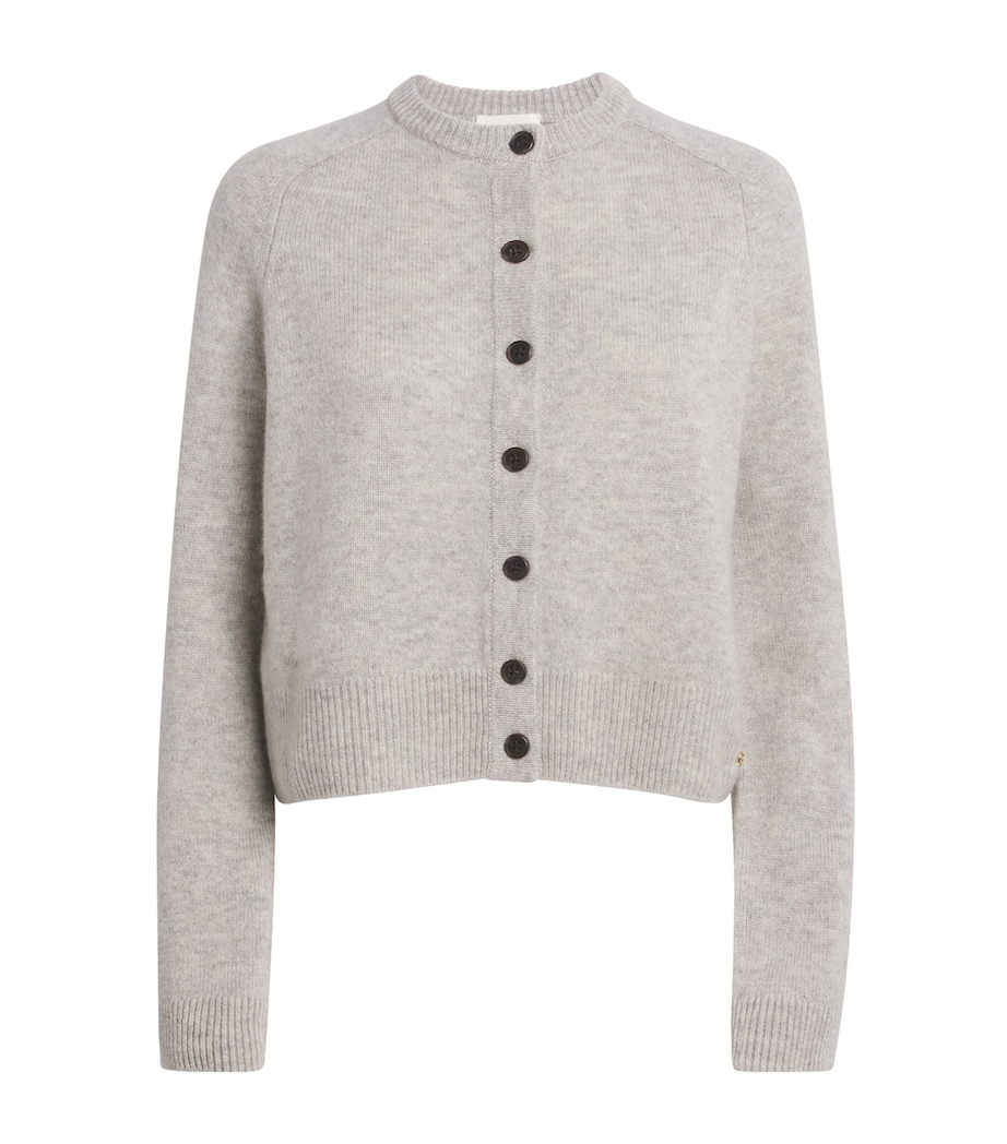 ANINE BING Womens Cashmere Joye Cardigan Grey Melange Image 1