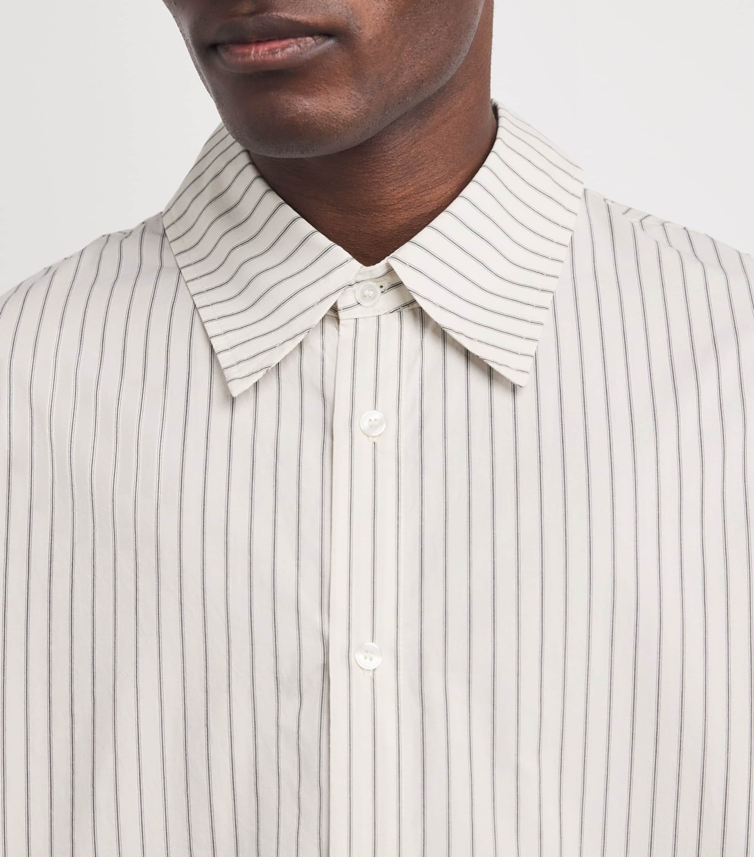 AGOLDE Mens Cotton Stripe Aurel Shirt Gibbs Stripe Gry/wht Image 6