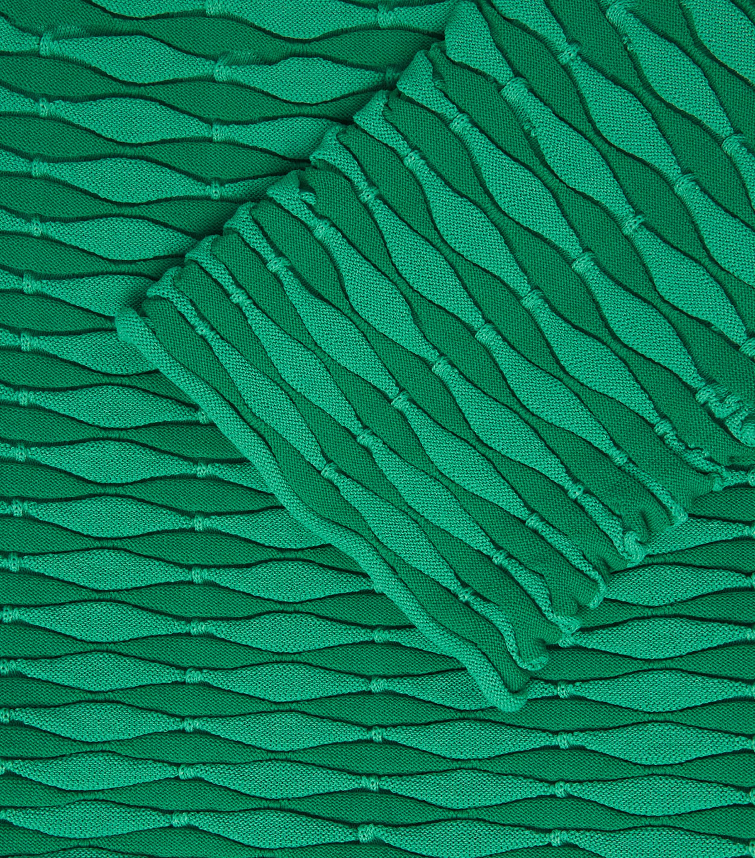 Pleats Please Issey Miyake Womens Colourful Mushroom Knit Top Grass Green Image 6