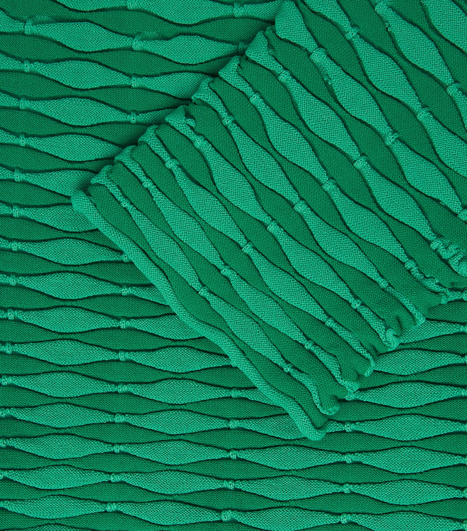 Pleats Please Issey Miyake Womens Colourful Mushroom Knit Top Grass Green Image 6
