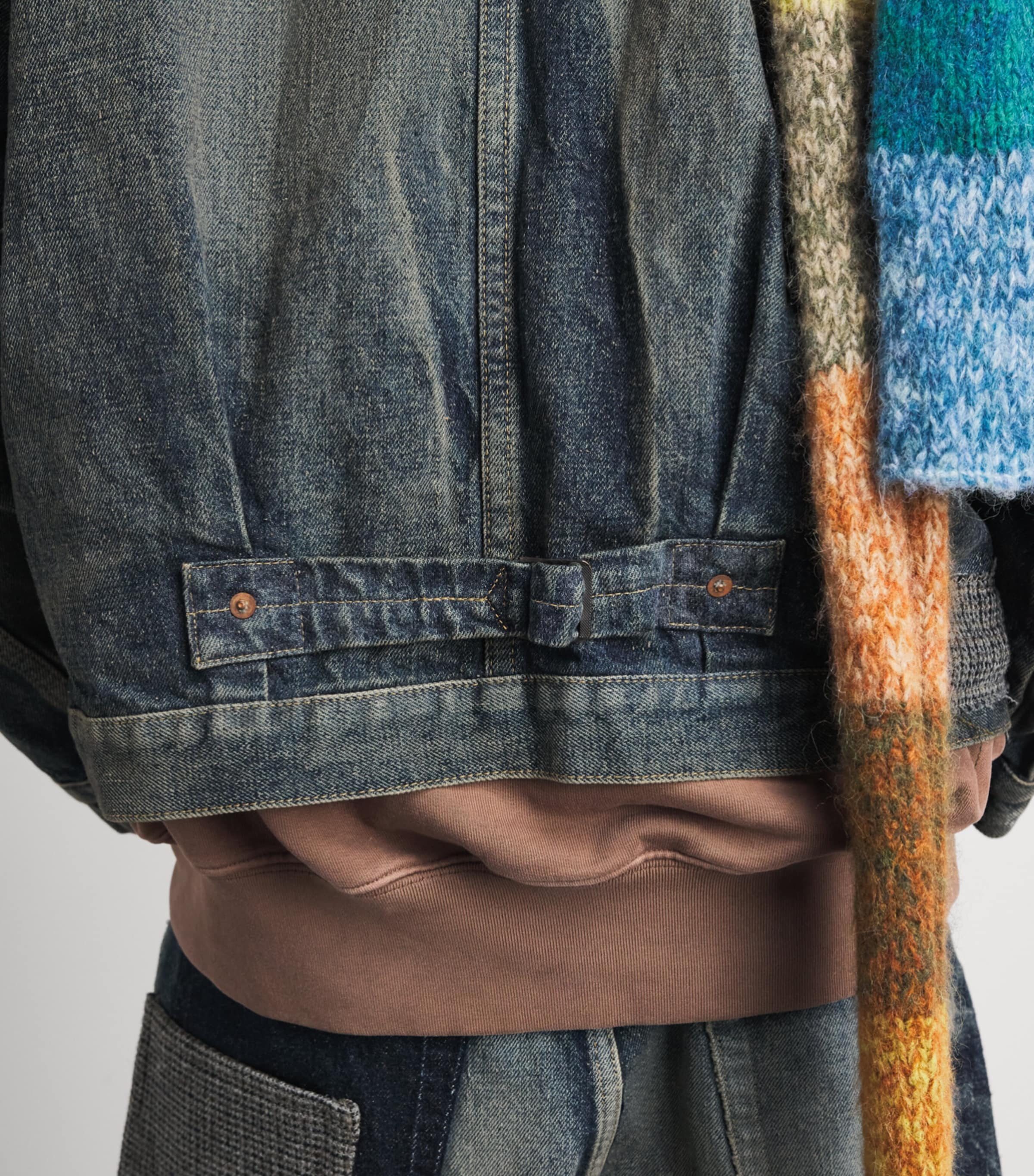Junya Watanabe MAN Mens Patchwork Denim Jacket Indigo X Mix Image 3